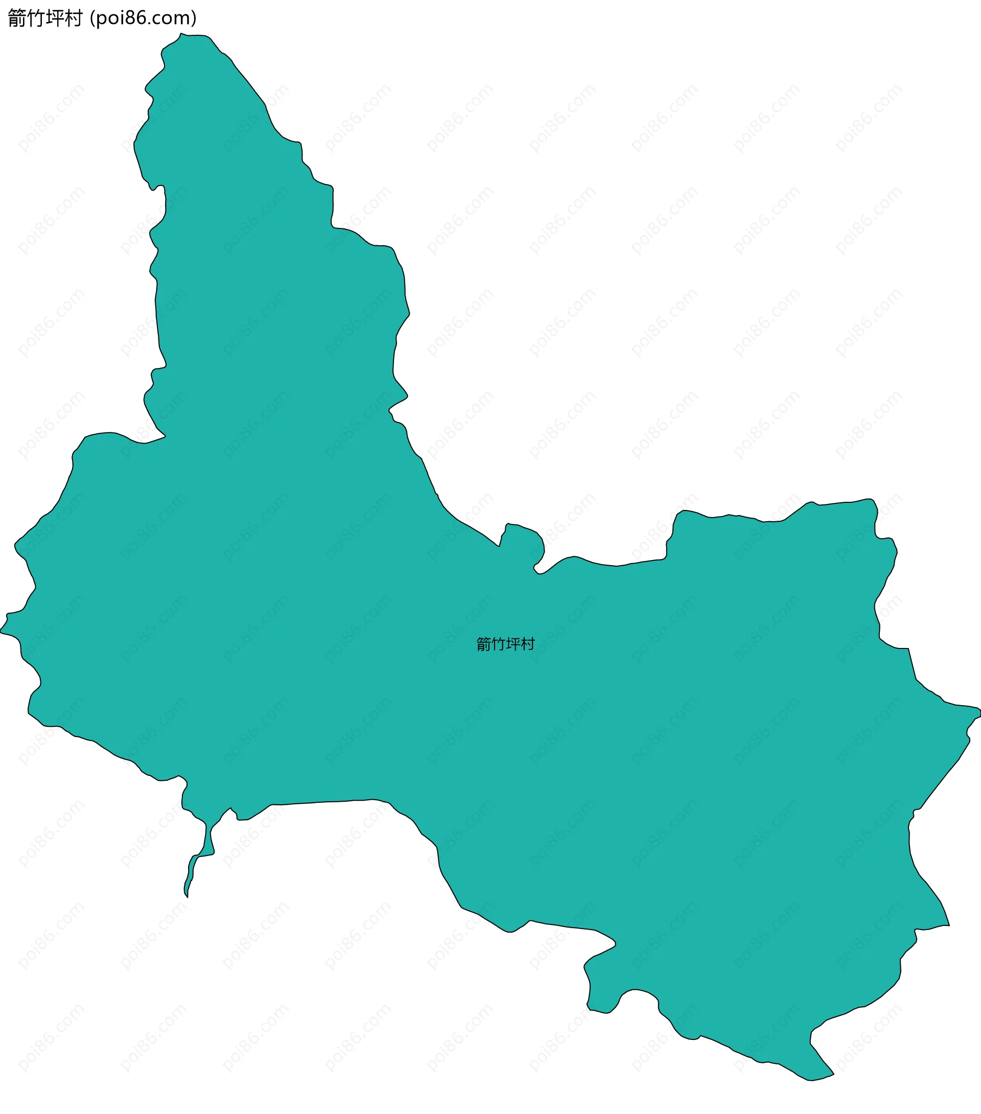 箭竹坪村边界地图