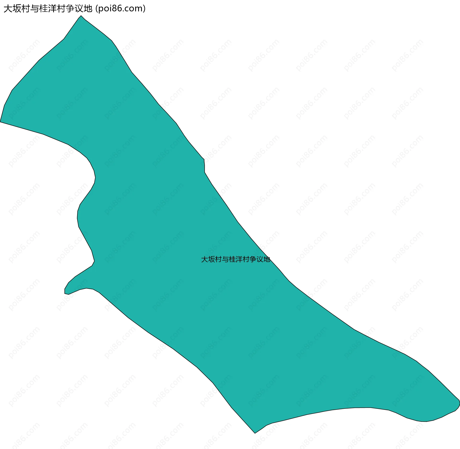 大坂村与桂洋村争议地边界地图