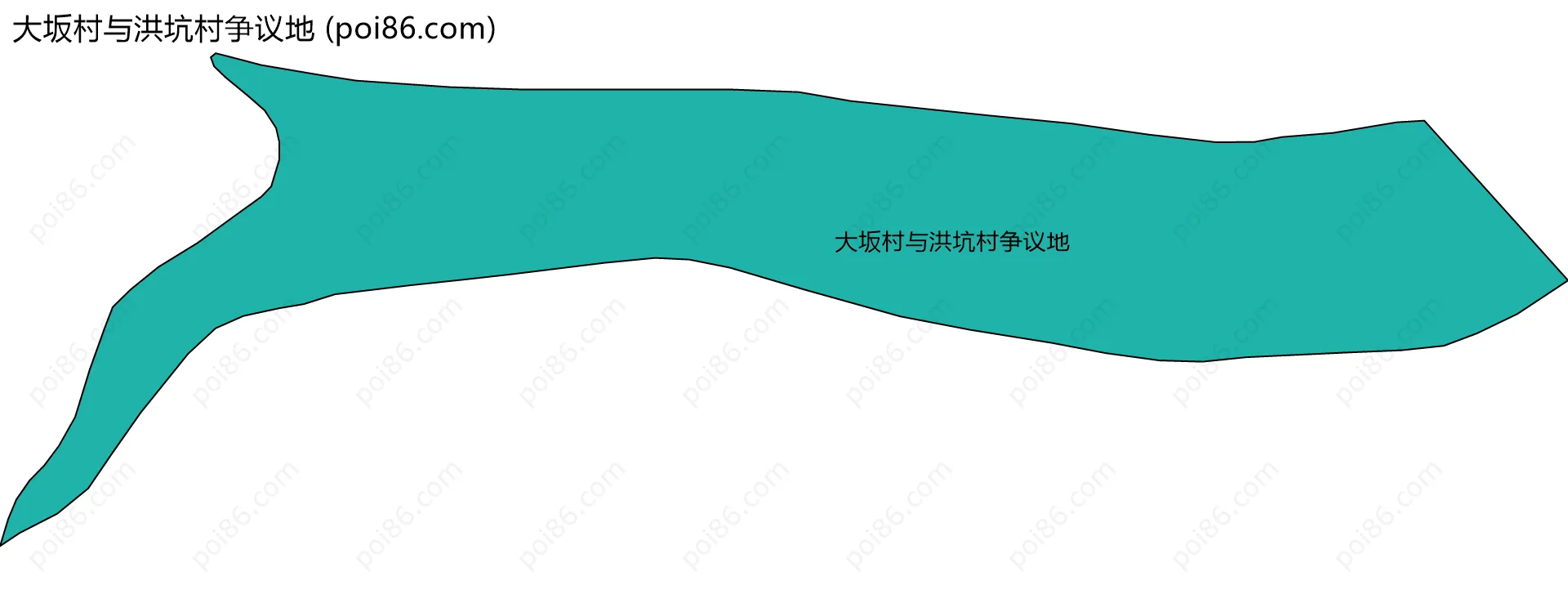 大坂村与洪坑村争议地边界地图