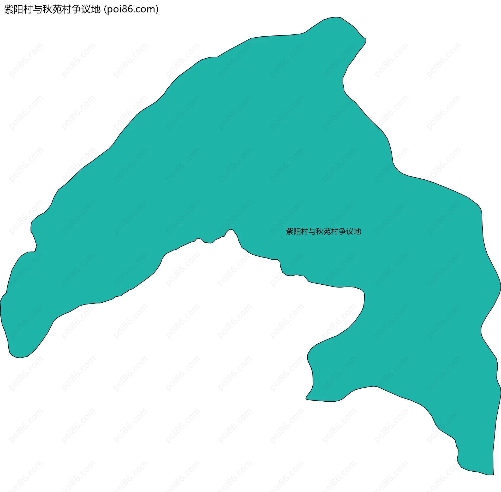 紫阳村与秋苑村争议地边界地图