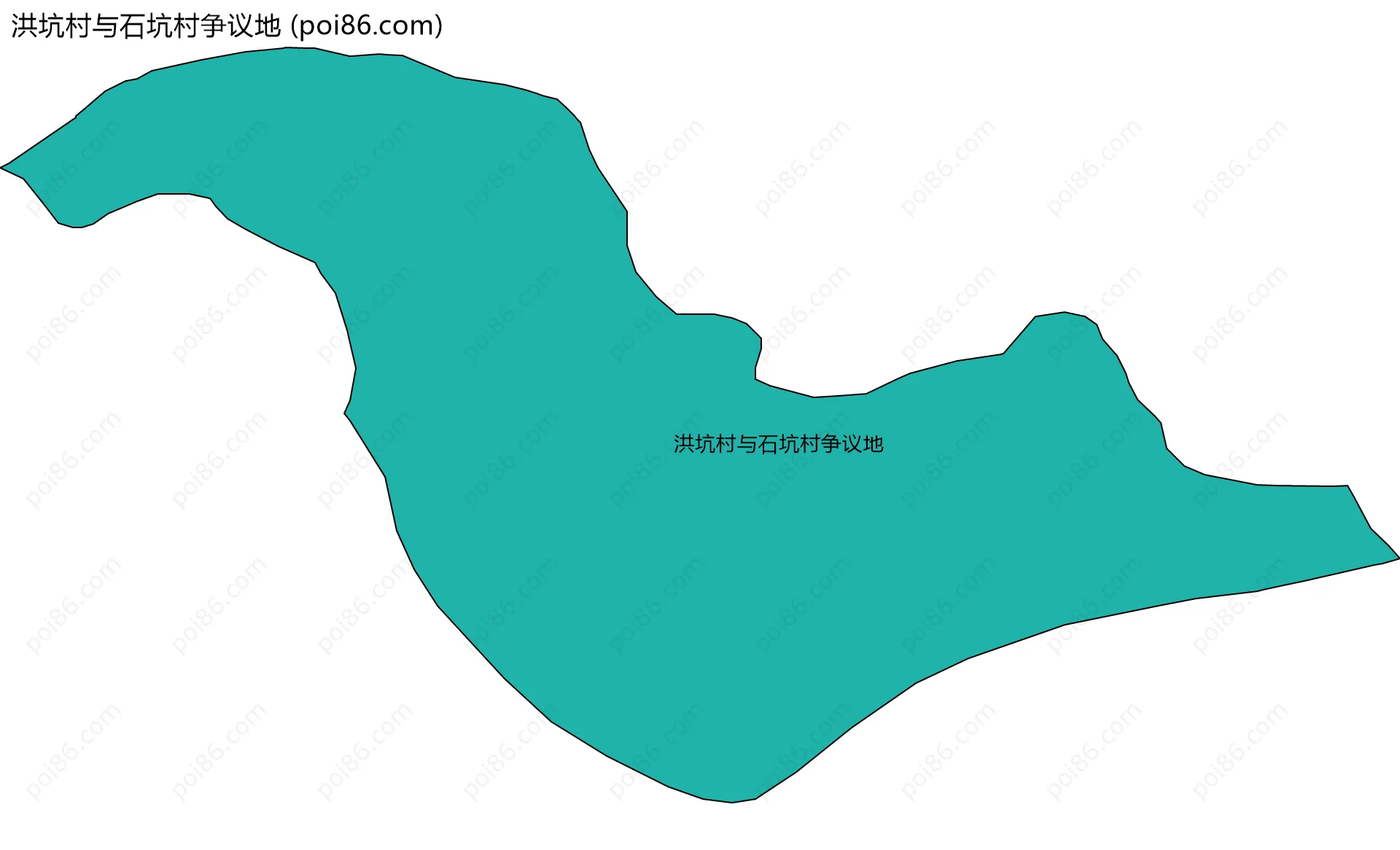 洪坑村与石坑村争议地边界地图