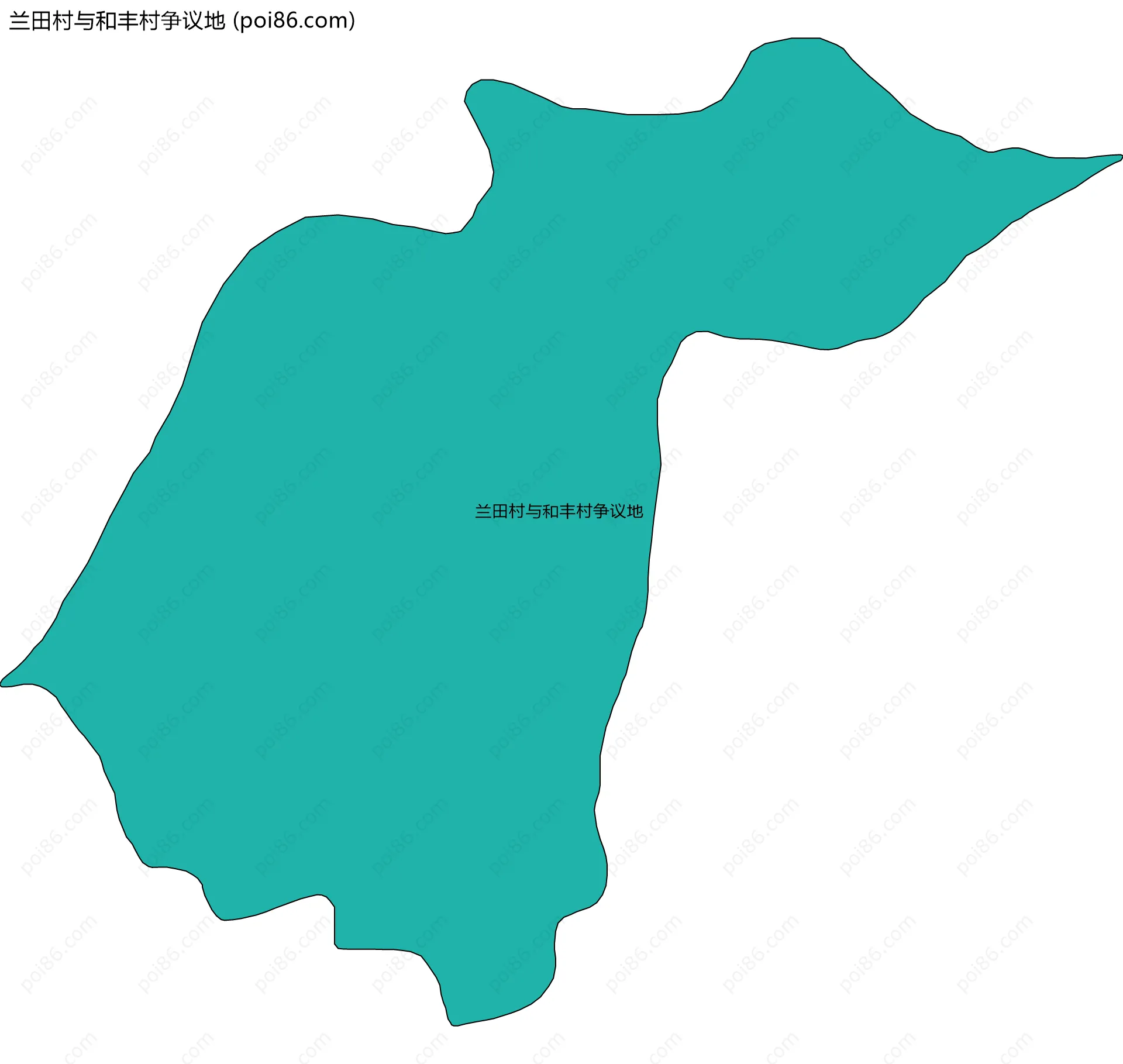 兰田村与和丰村争议地边界地图
