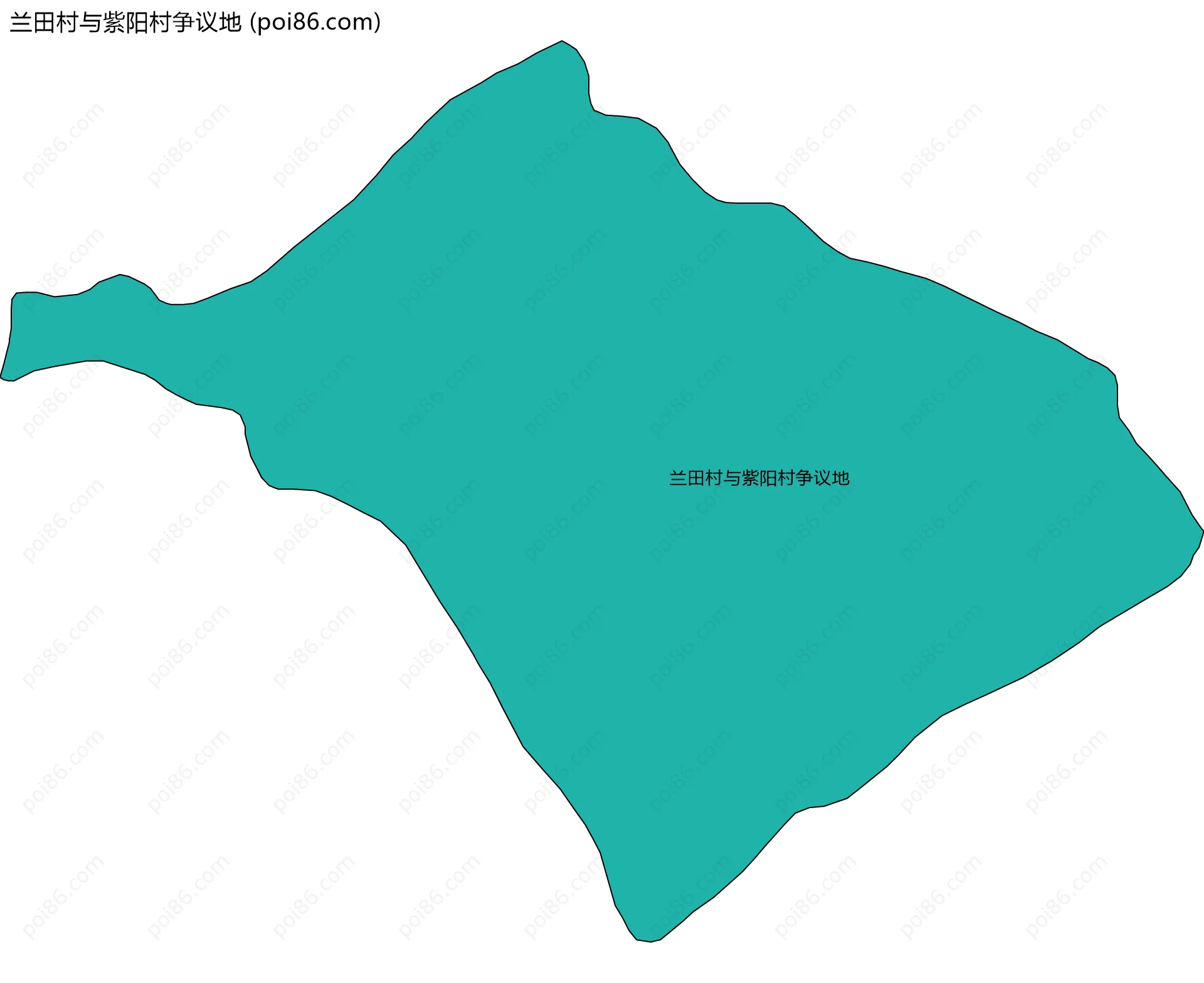 兰田村与紫阳村争议地边界地图