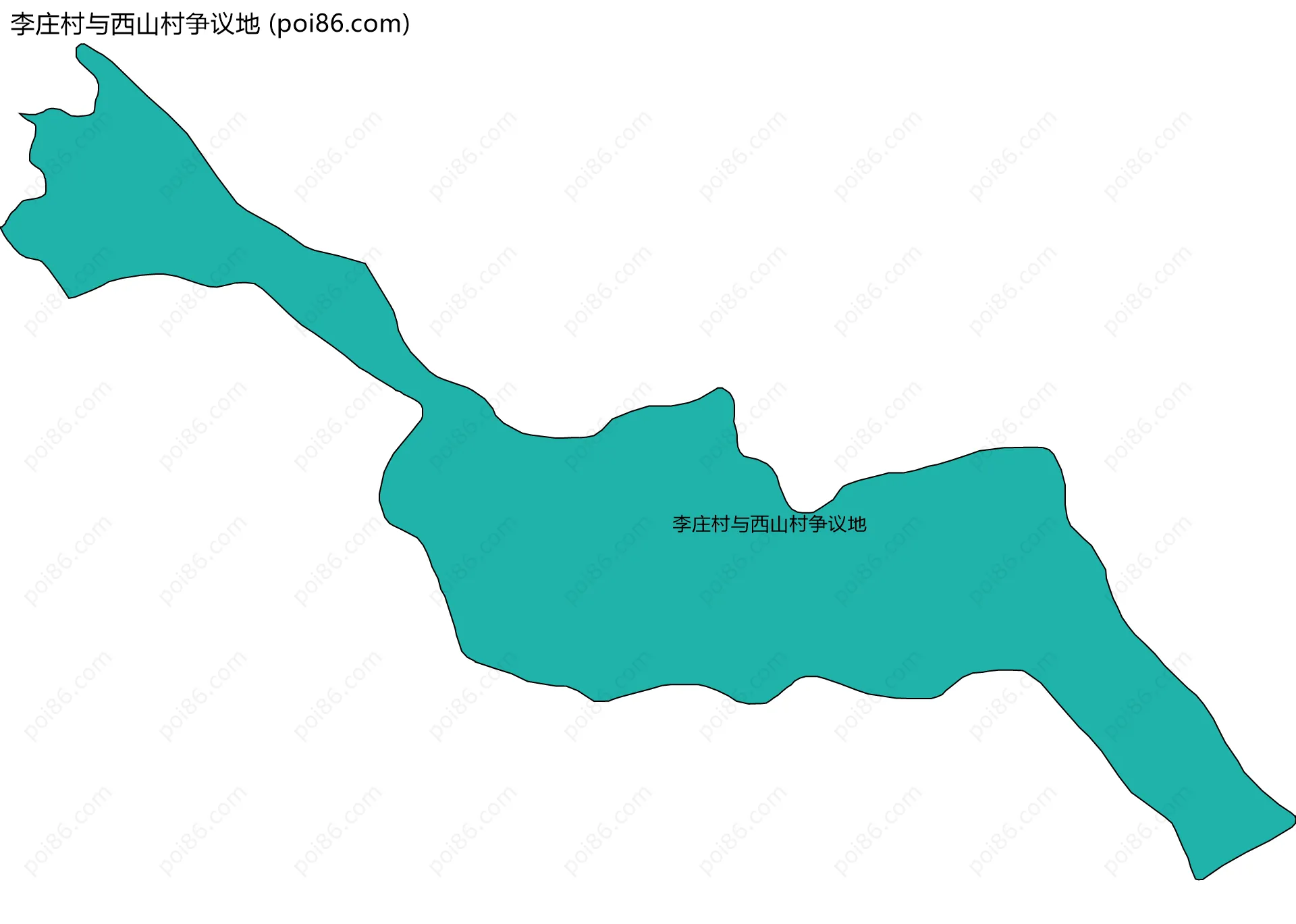 李庄村与西山村争议地边界地图