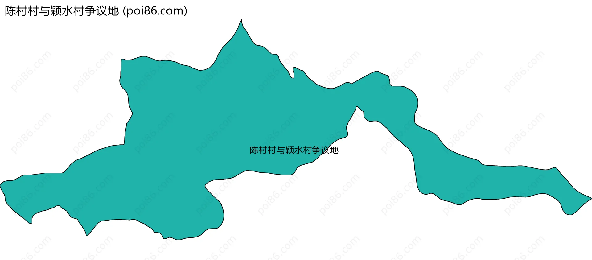 陈村村与颖水村争议地边界地图