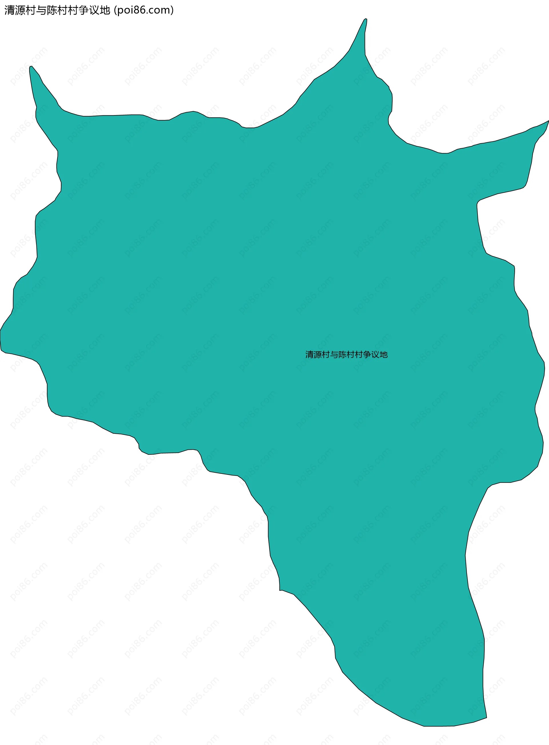 清源村与陈村村争议地边界地图