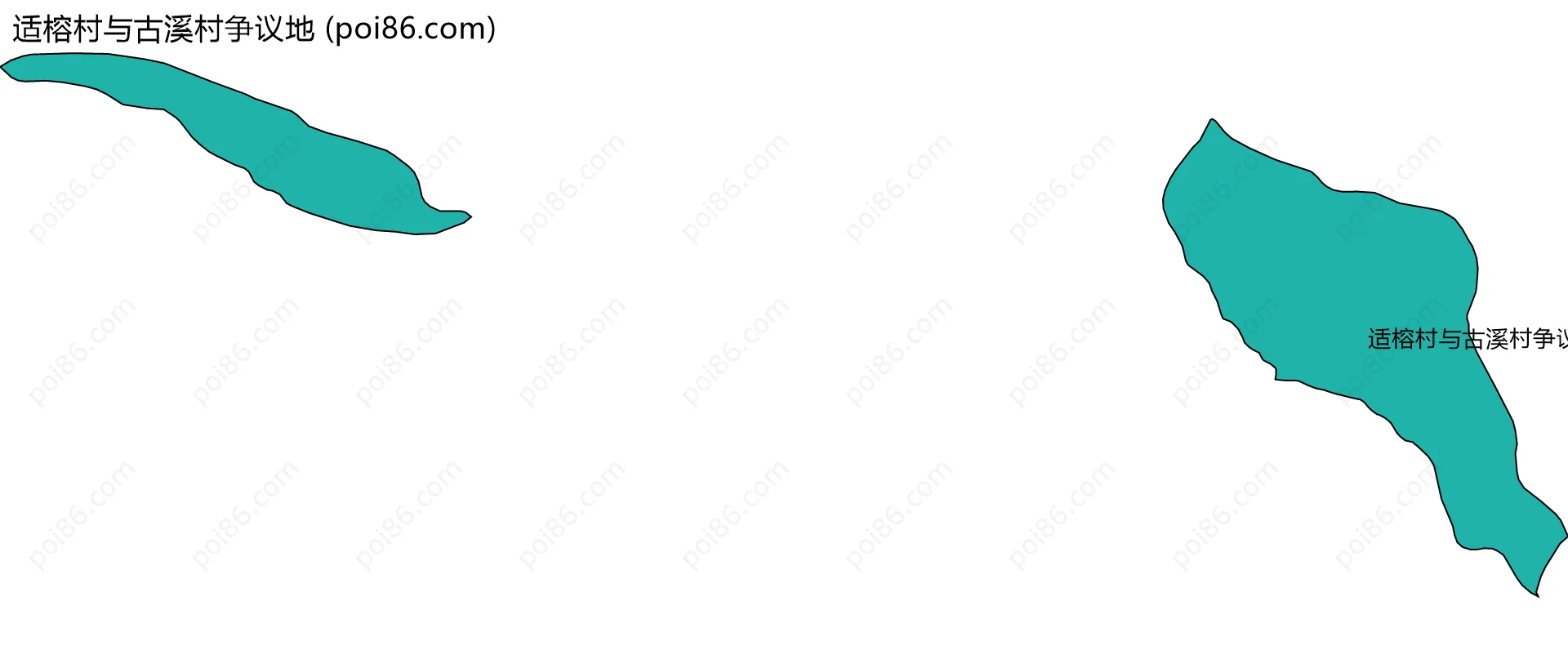 适榕村与古溪村争议地边界地图