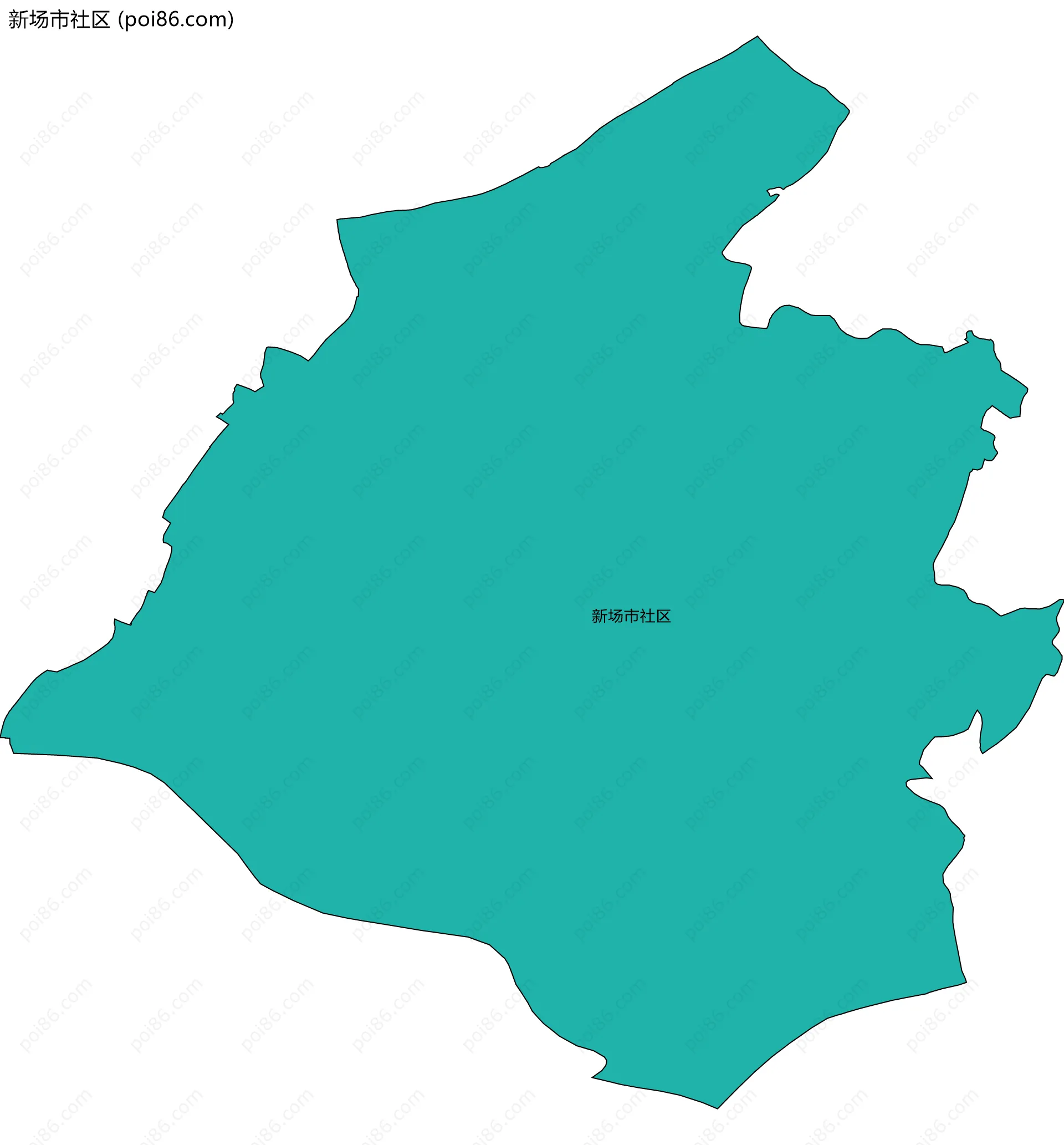 新场市社区边界地图