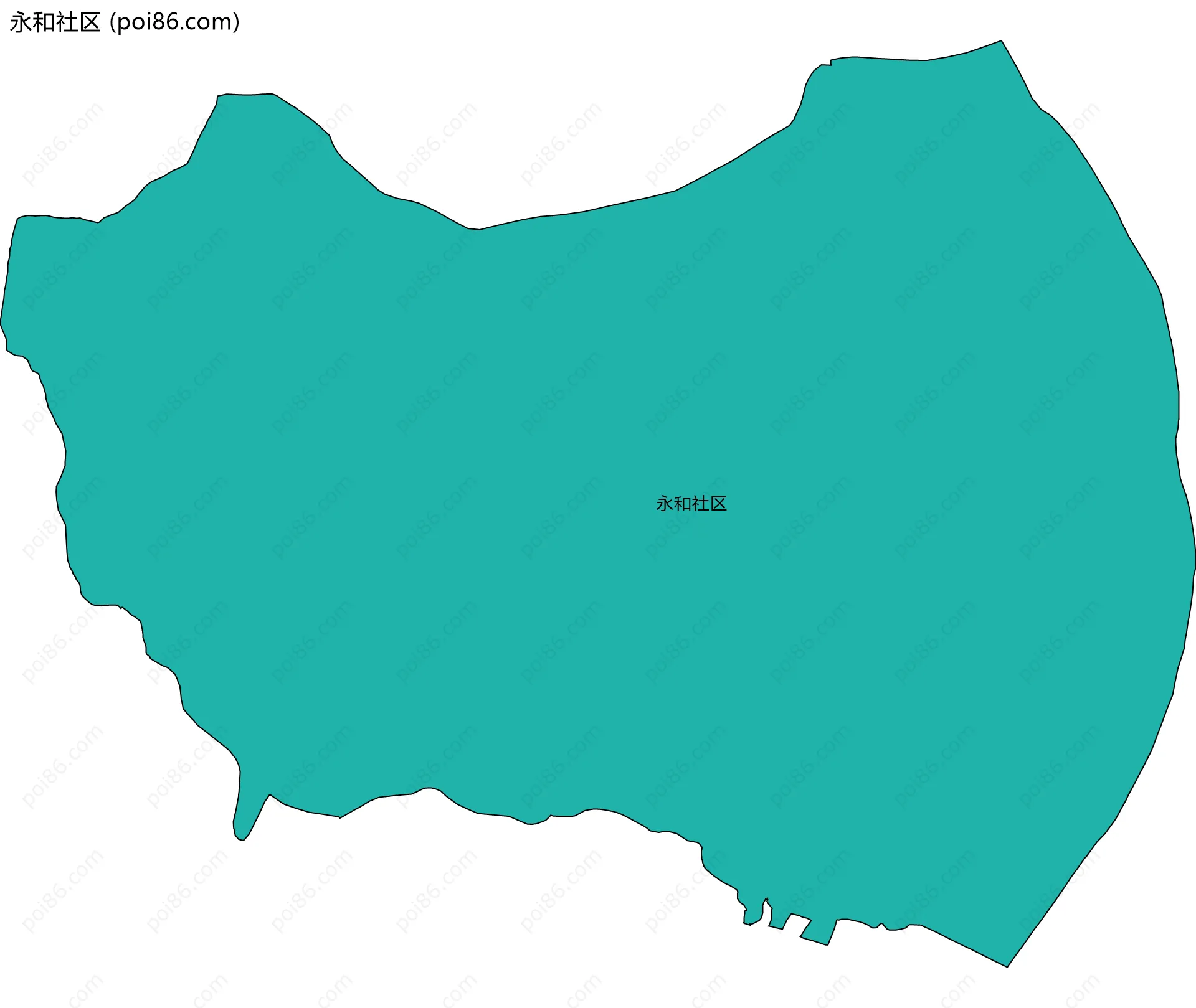 永和社区边界地图