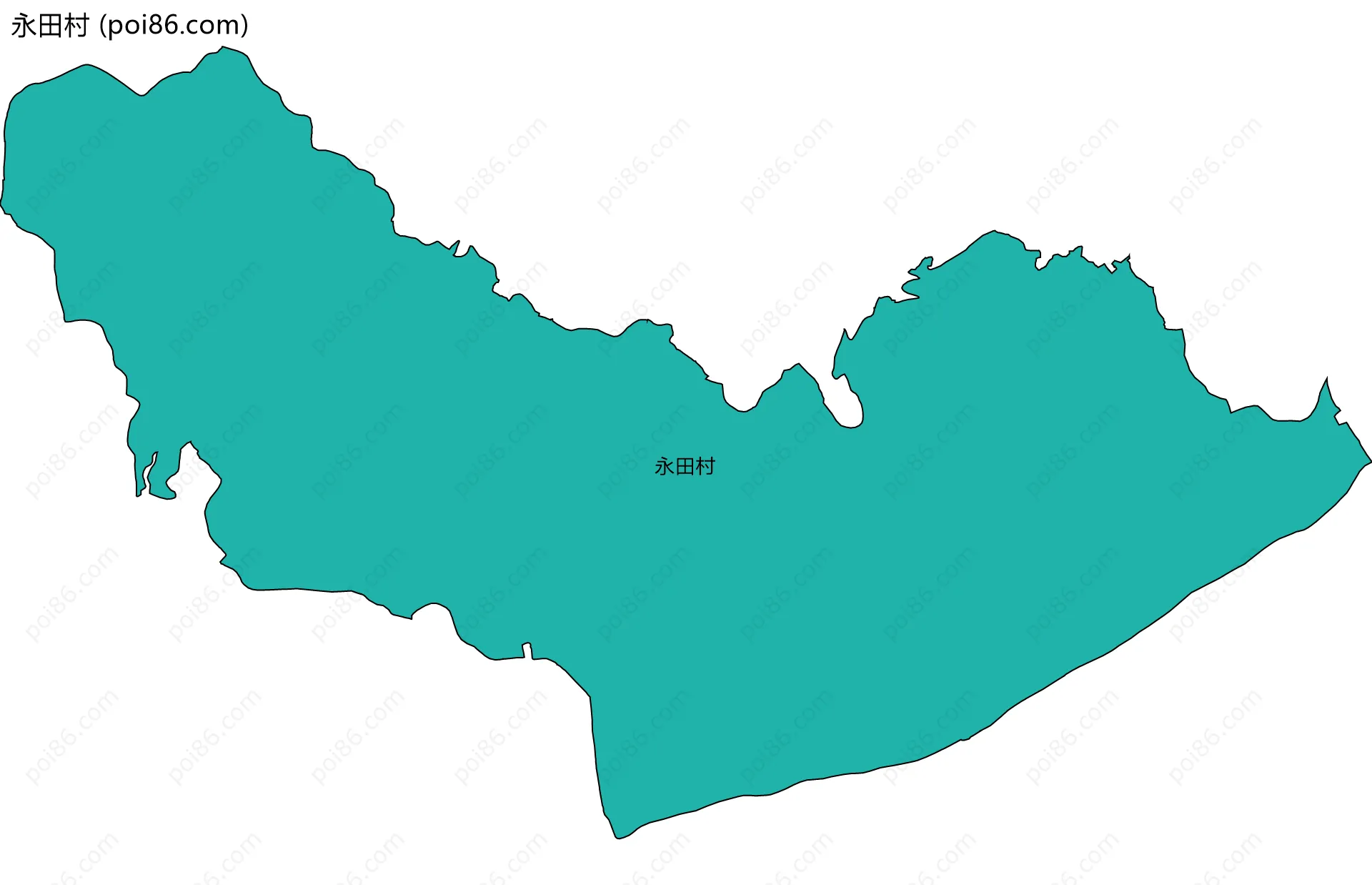 永田村边界地图