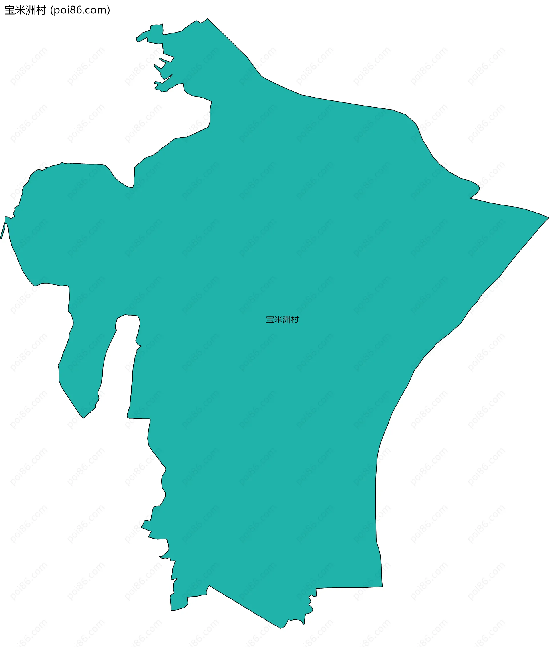 宝米洲村边界地图
