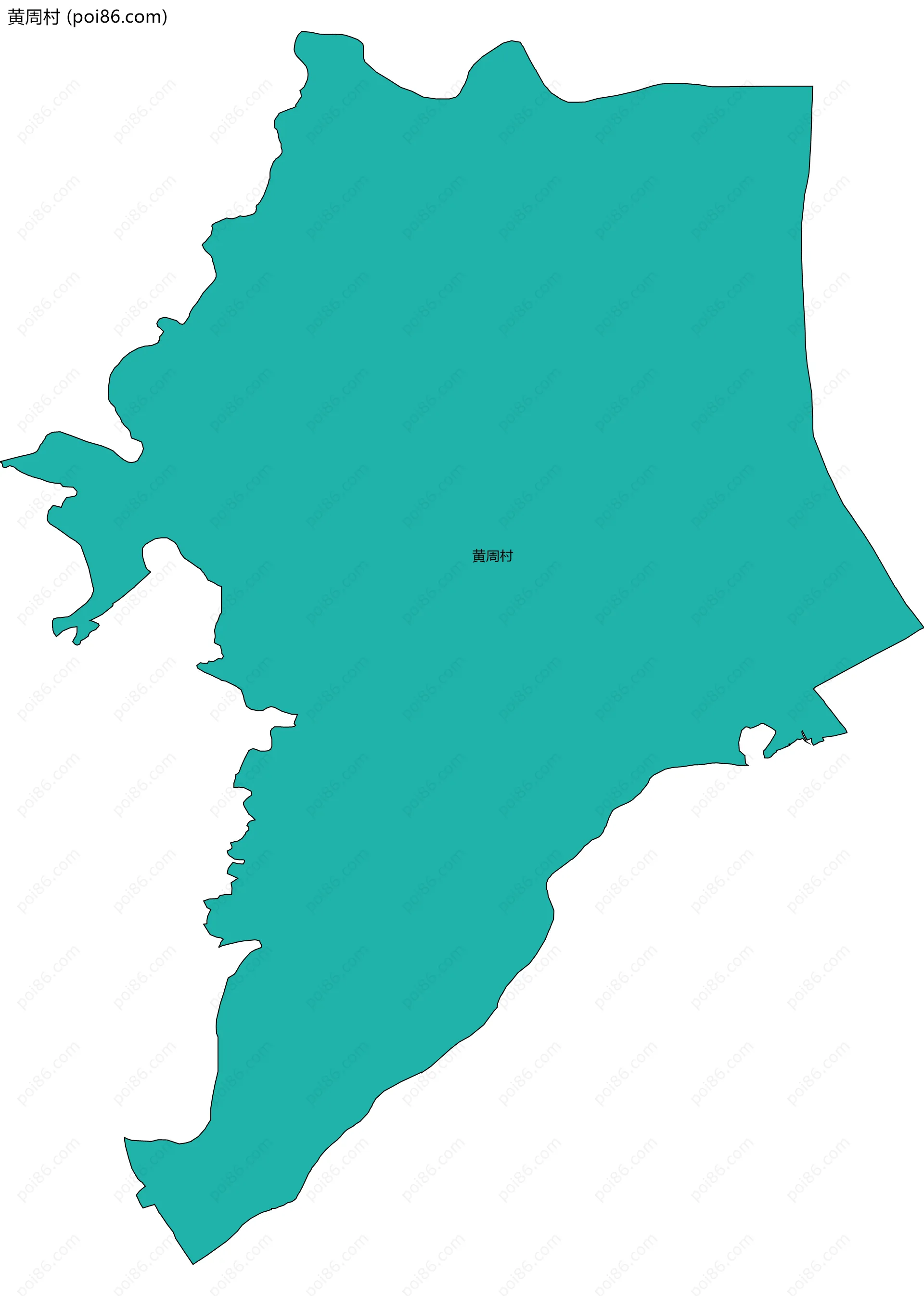 黄周村边界地图