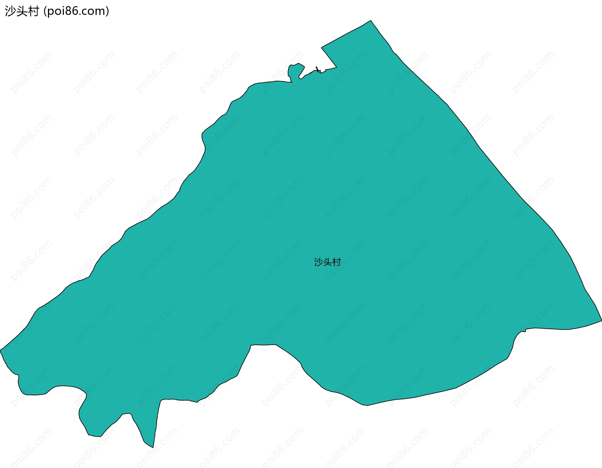 沙头村边界地图