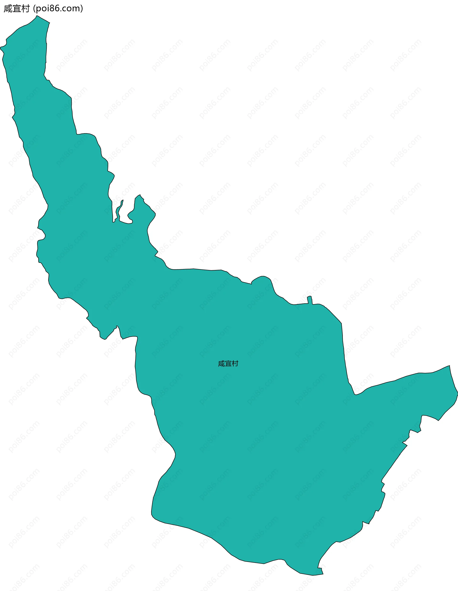 咸宜村边界地图