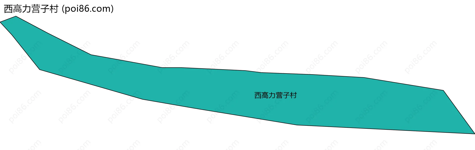 西高力营子村边界地图