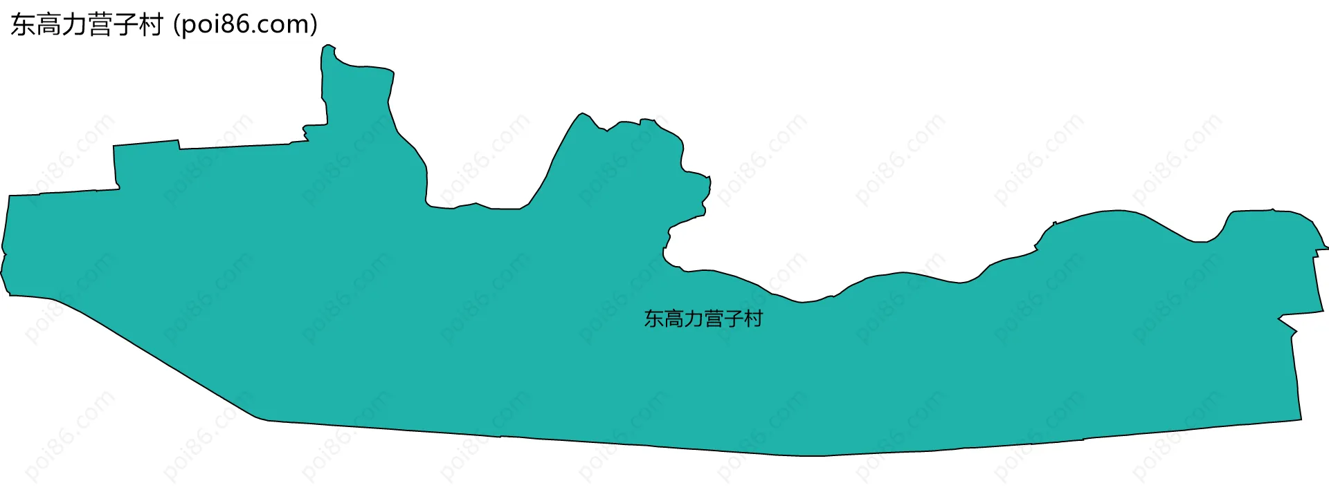 东高力营子村边界地图