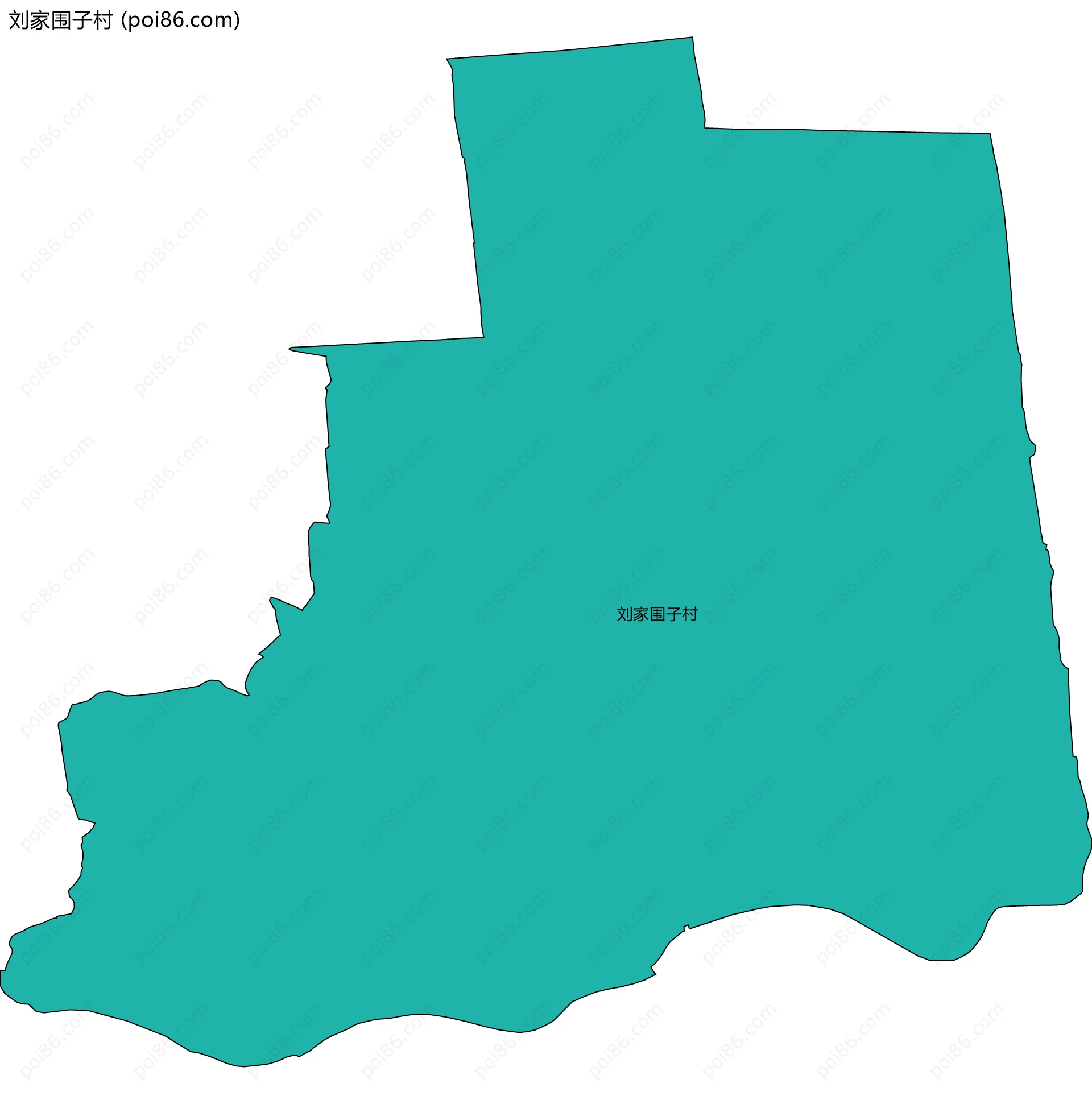 刘家围子村边界地图