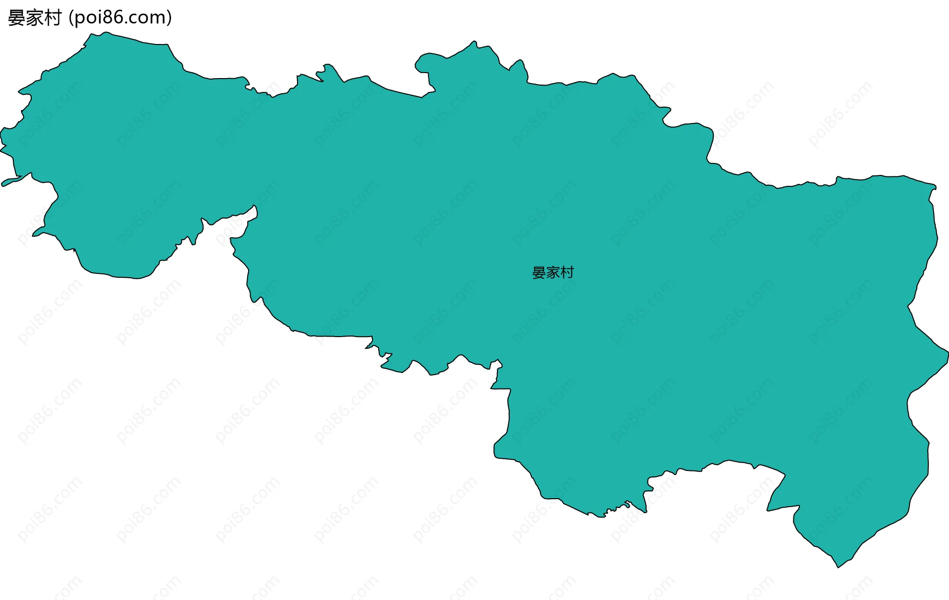 晏家村边界地图