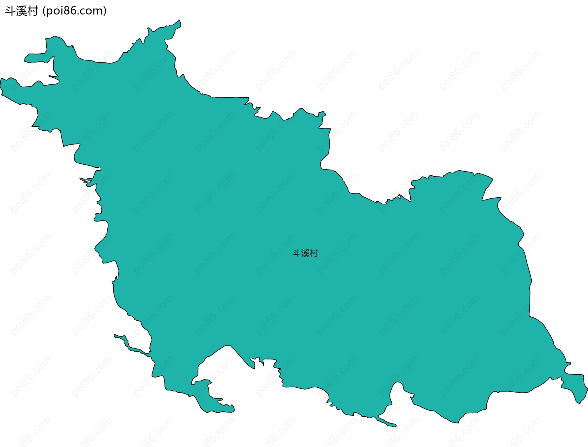 斗溪村边界地图