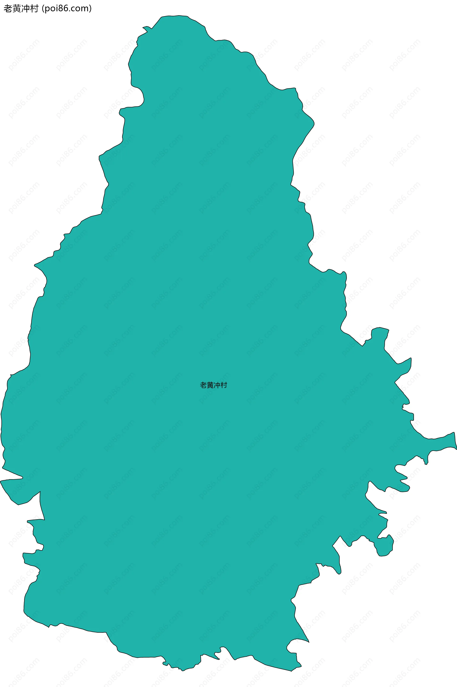 老黄冲村边界地图