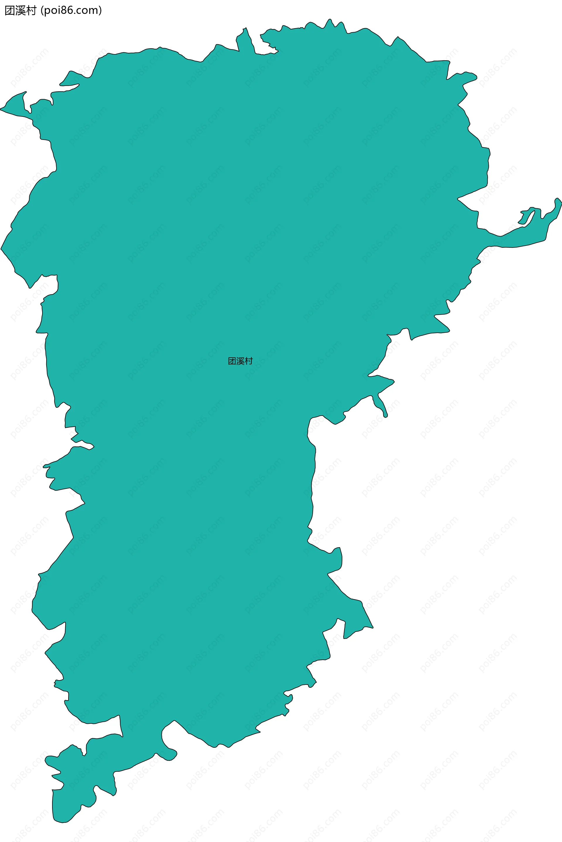 团溪村边界地图