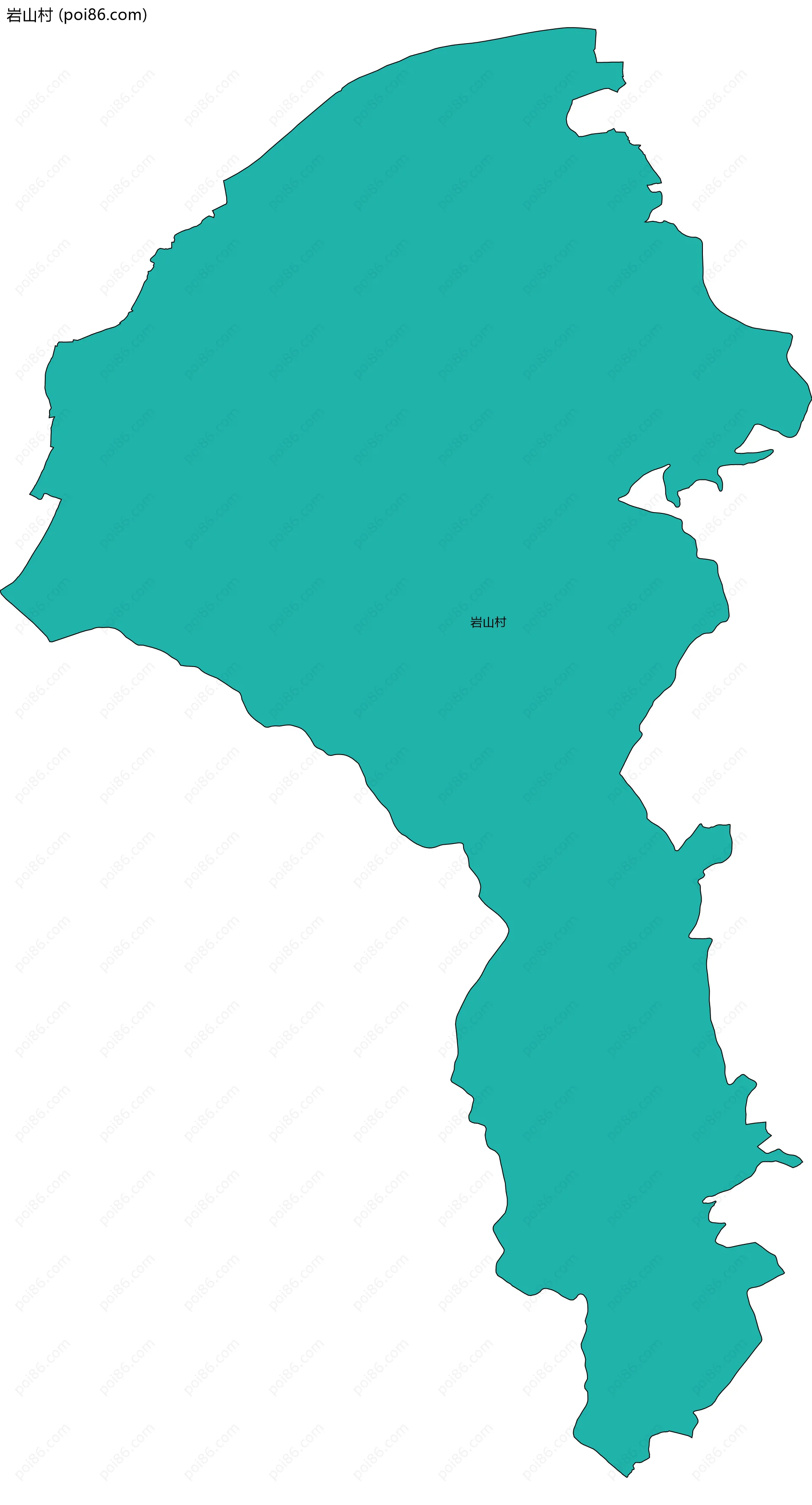 岩山村边界地图