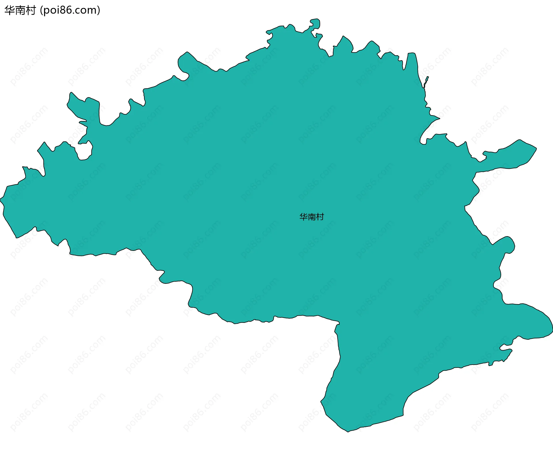 华南村边界地图