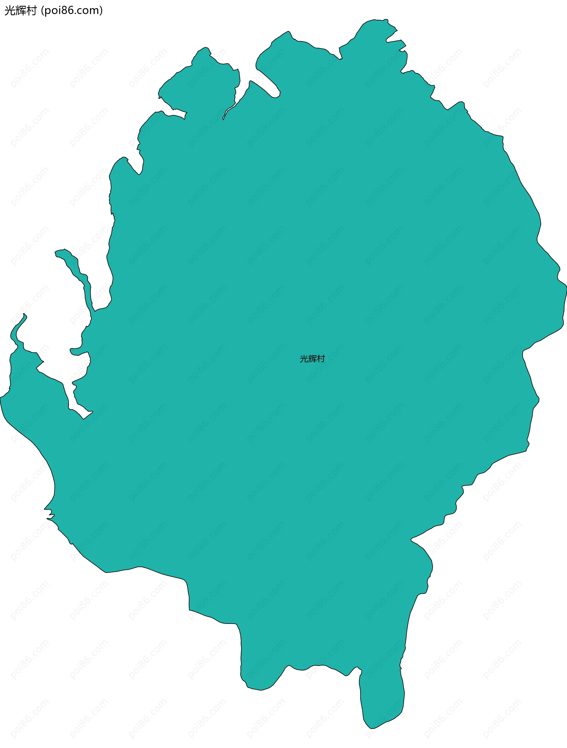 光辉村边界地图