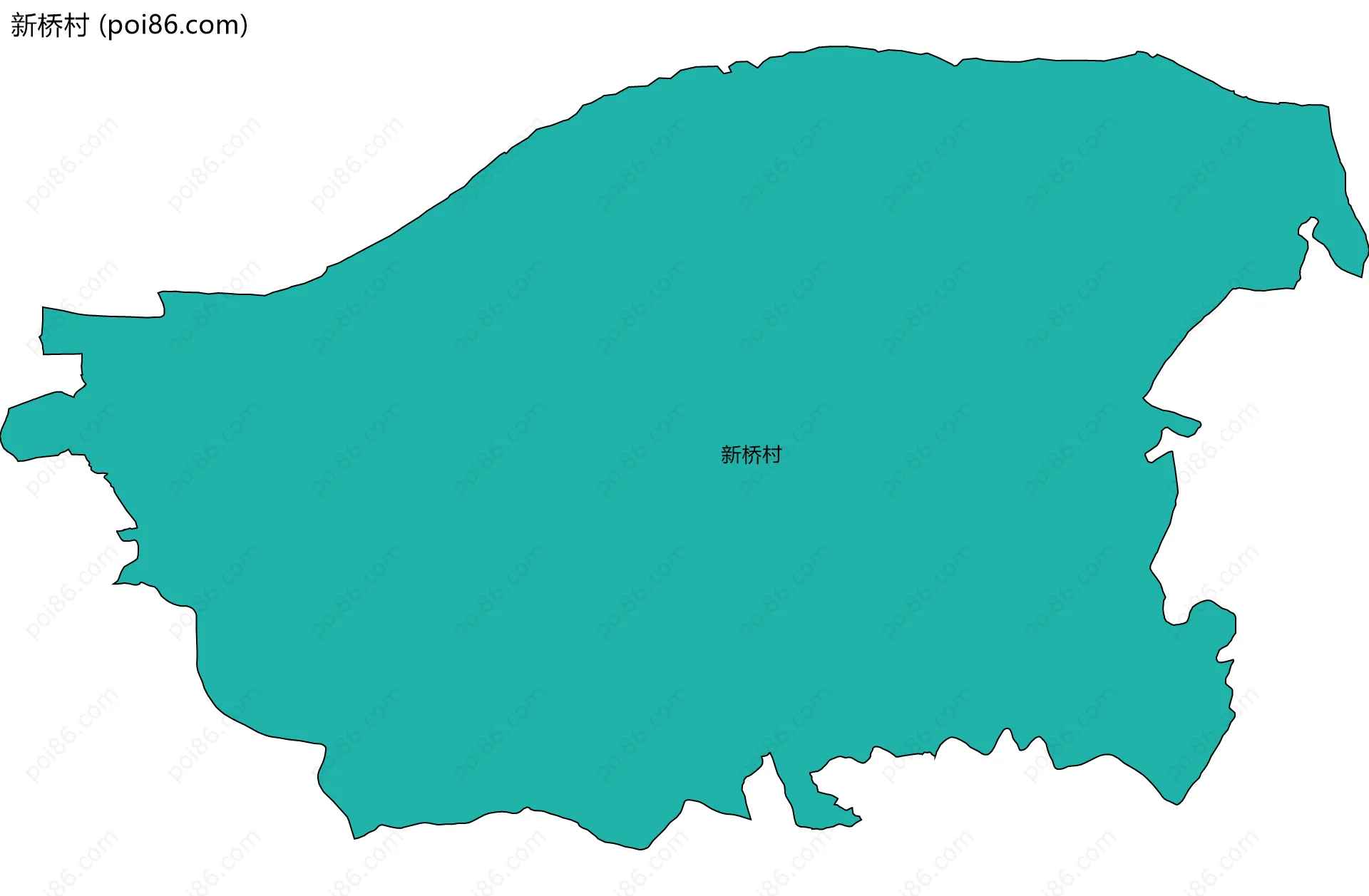新桥村边界地图