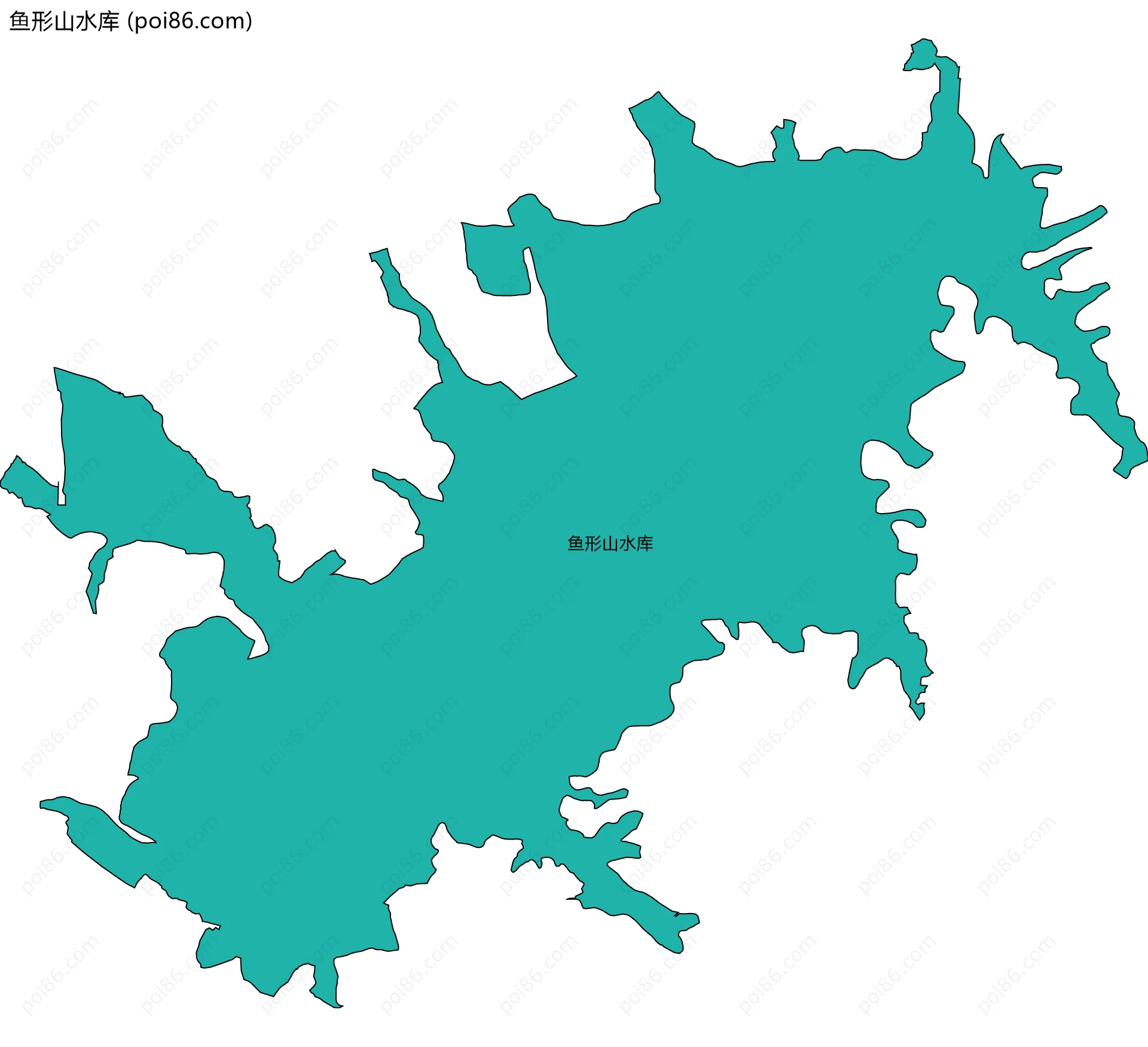鱼形山水库边界地图
