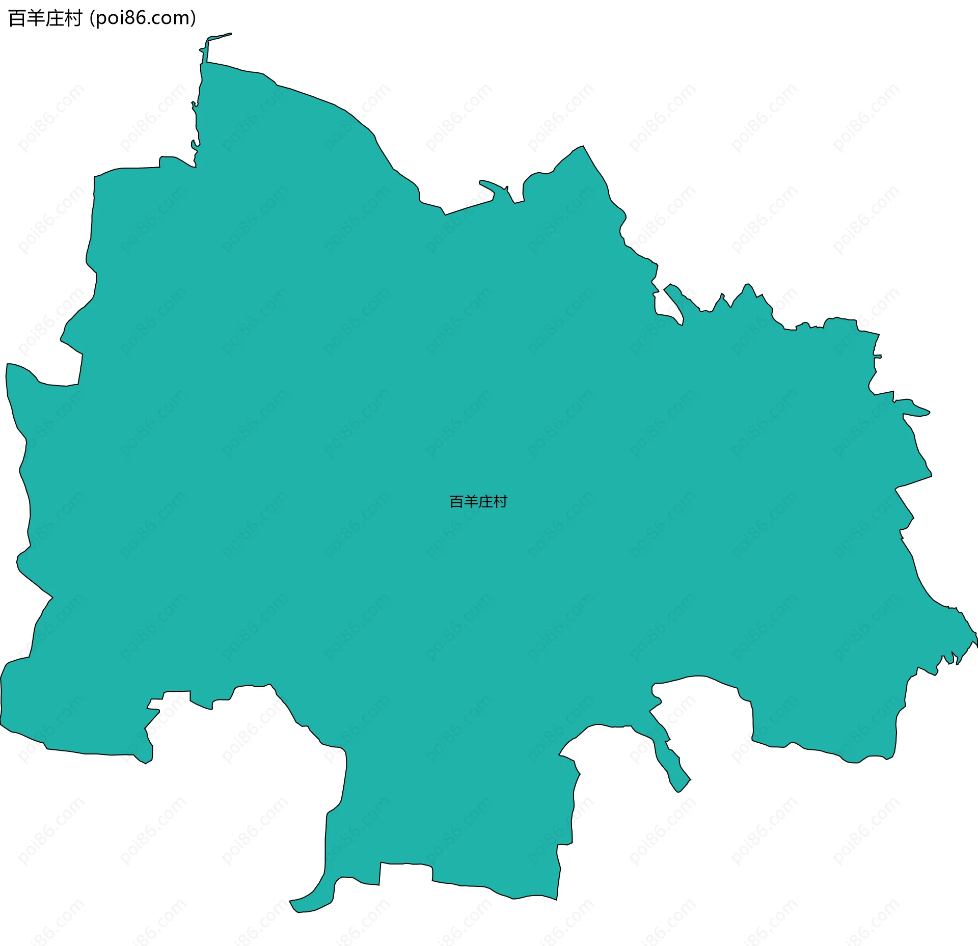 百羊庄村边界地图