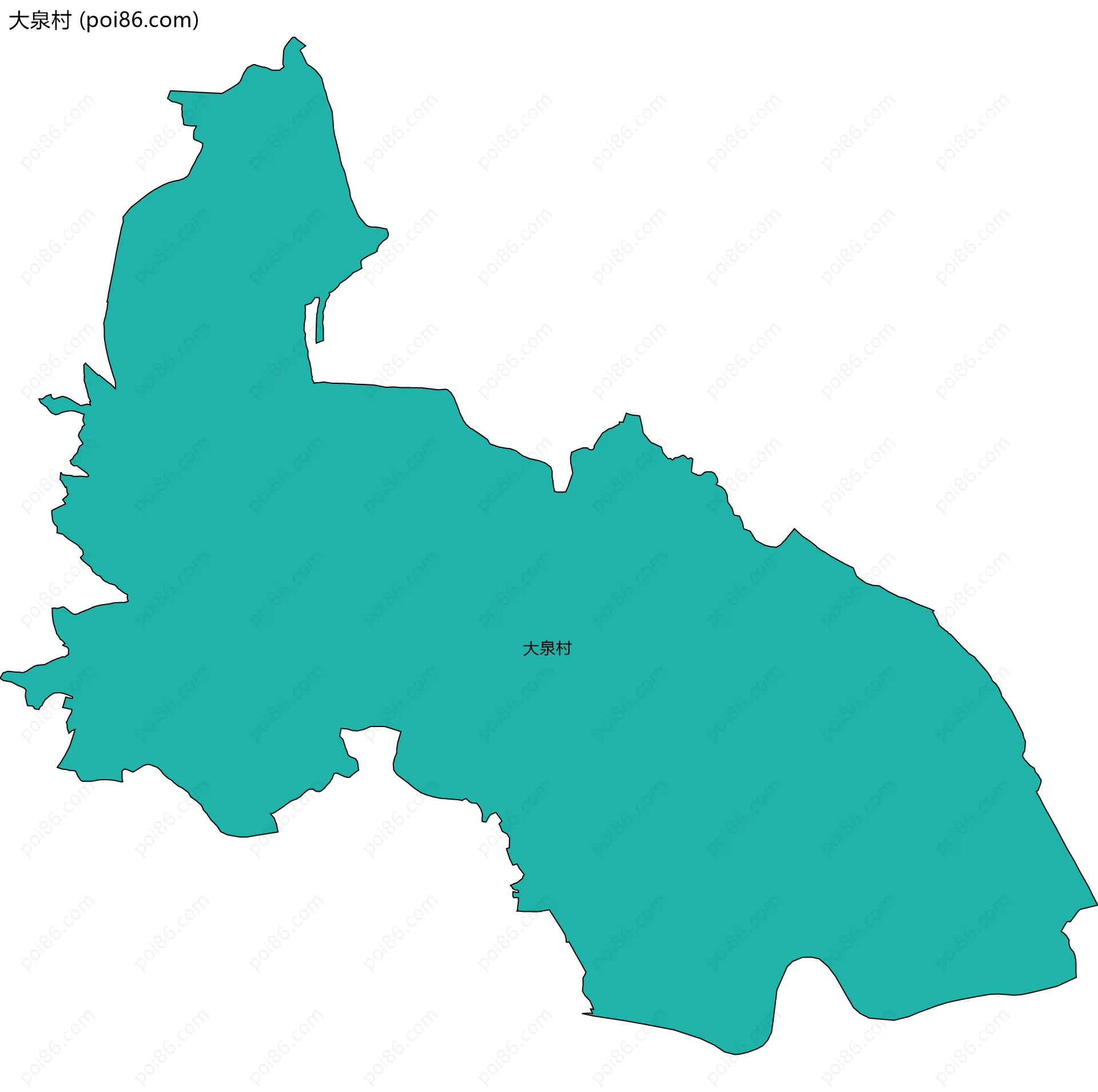 大泉村边界地图