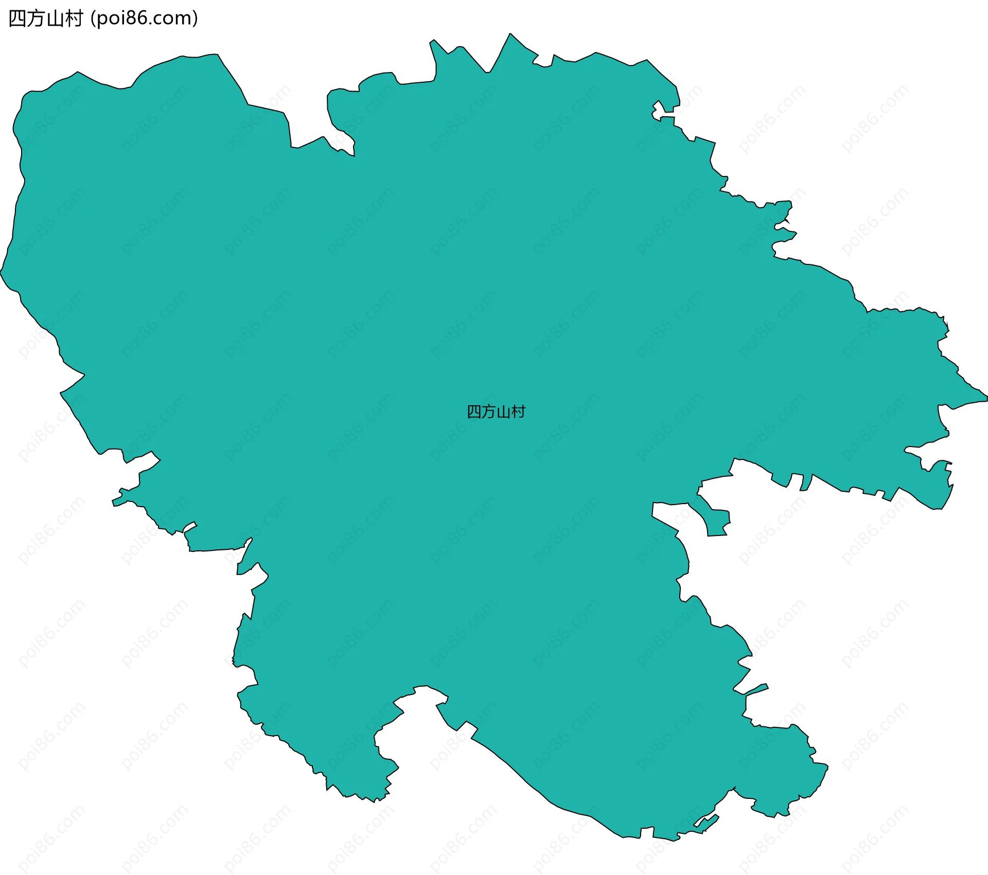 四方山村边界地图