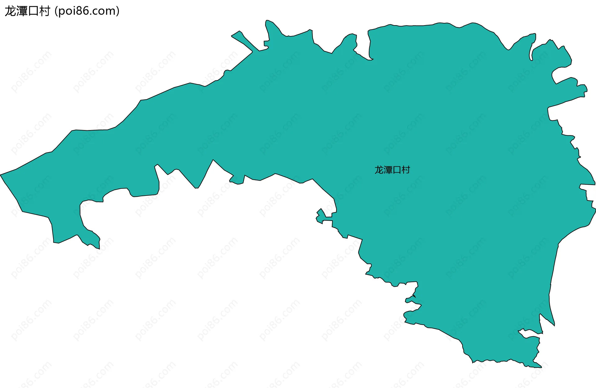 龙潭口村边界地图