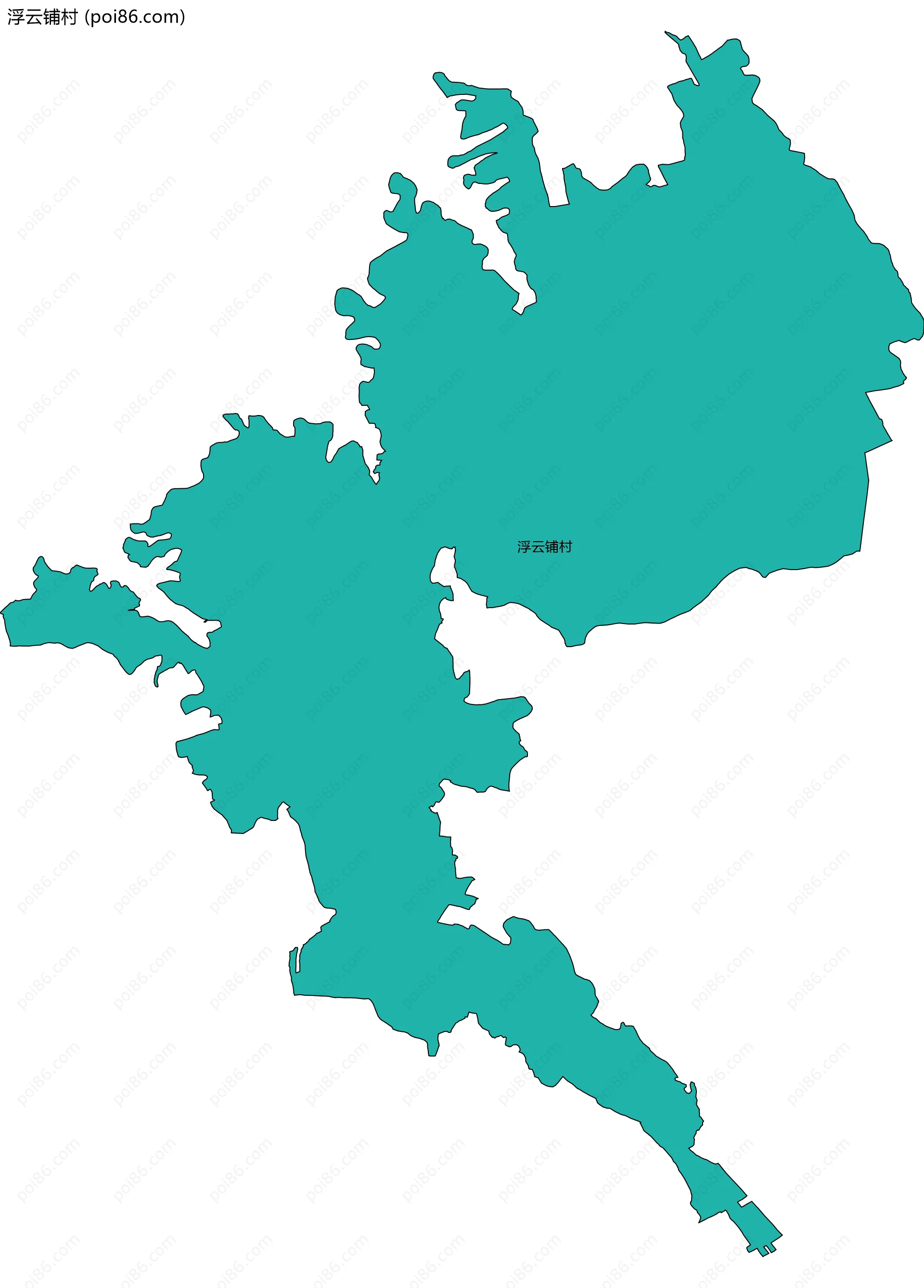 浮云铺村边界地图