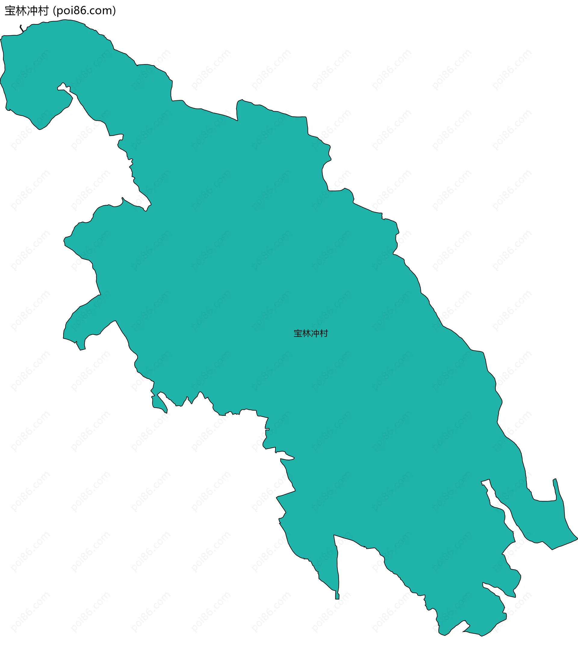 宝林冲村边界地图