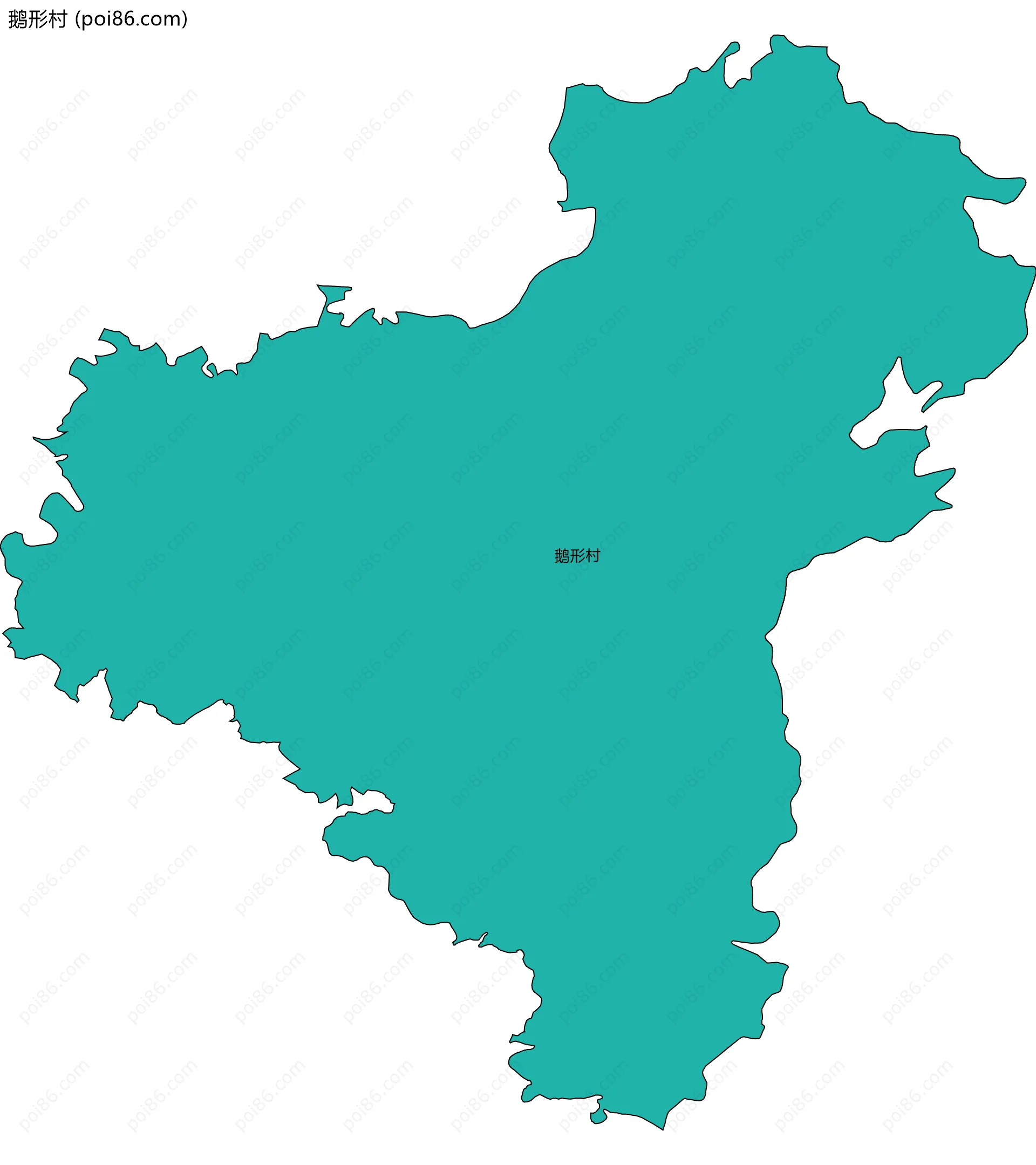 鹅形村边界地图
