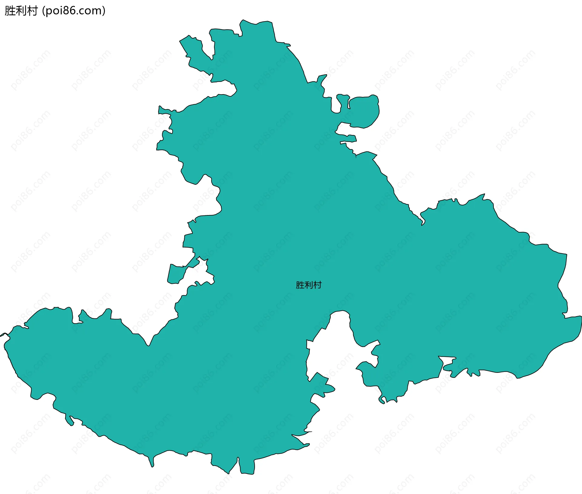 胜利村边界地图