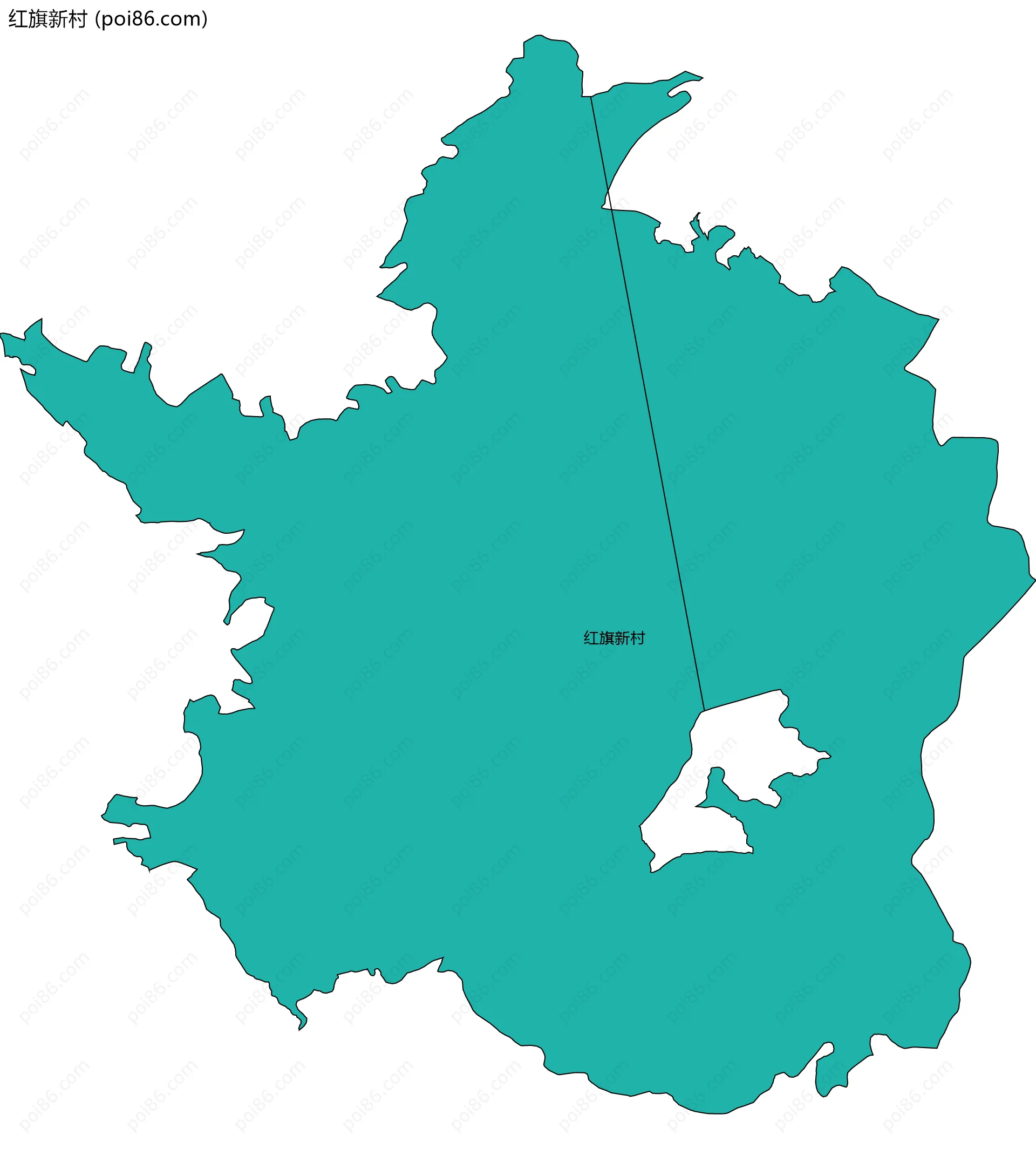 红旗新村边界地图