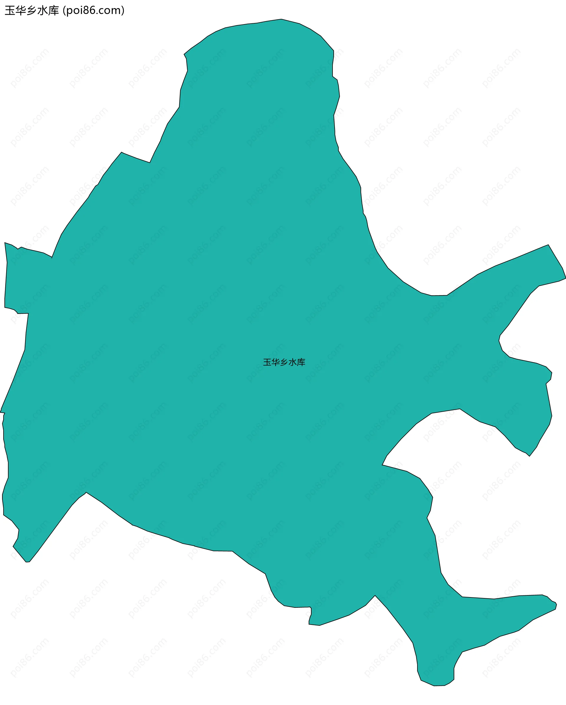 玉华乡水库边界地图