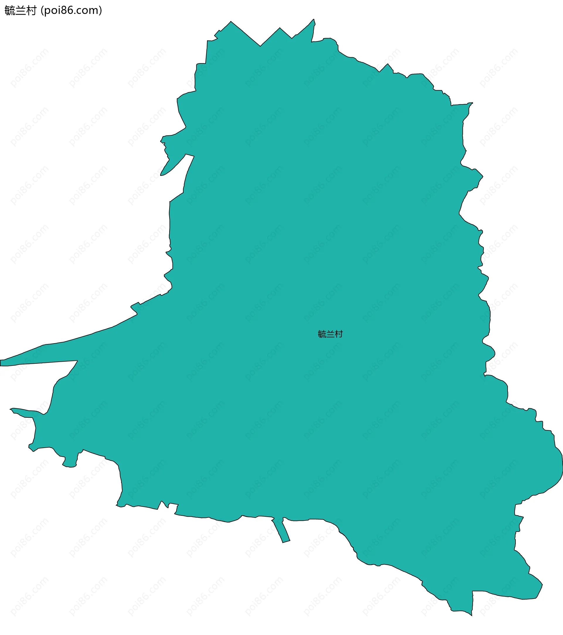 毓兰村边界地图