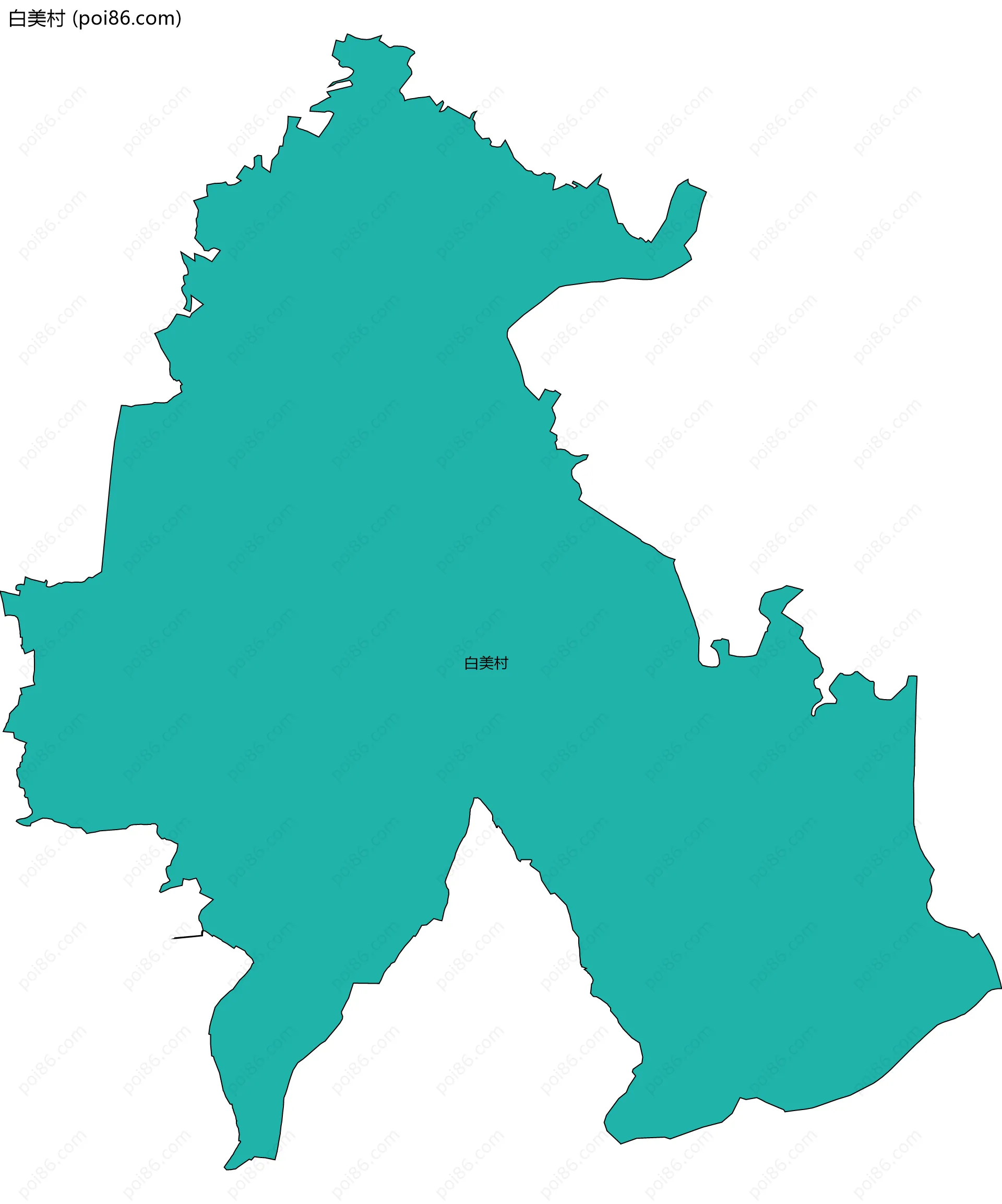 白美村边界地图
