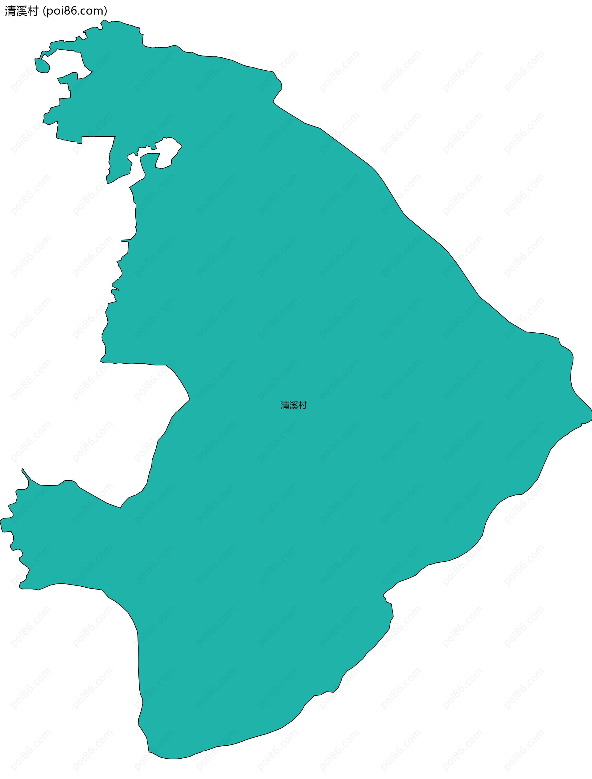 清溪村边界地图