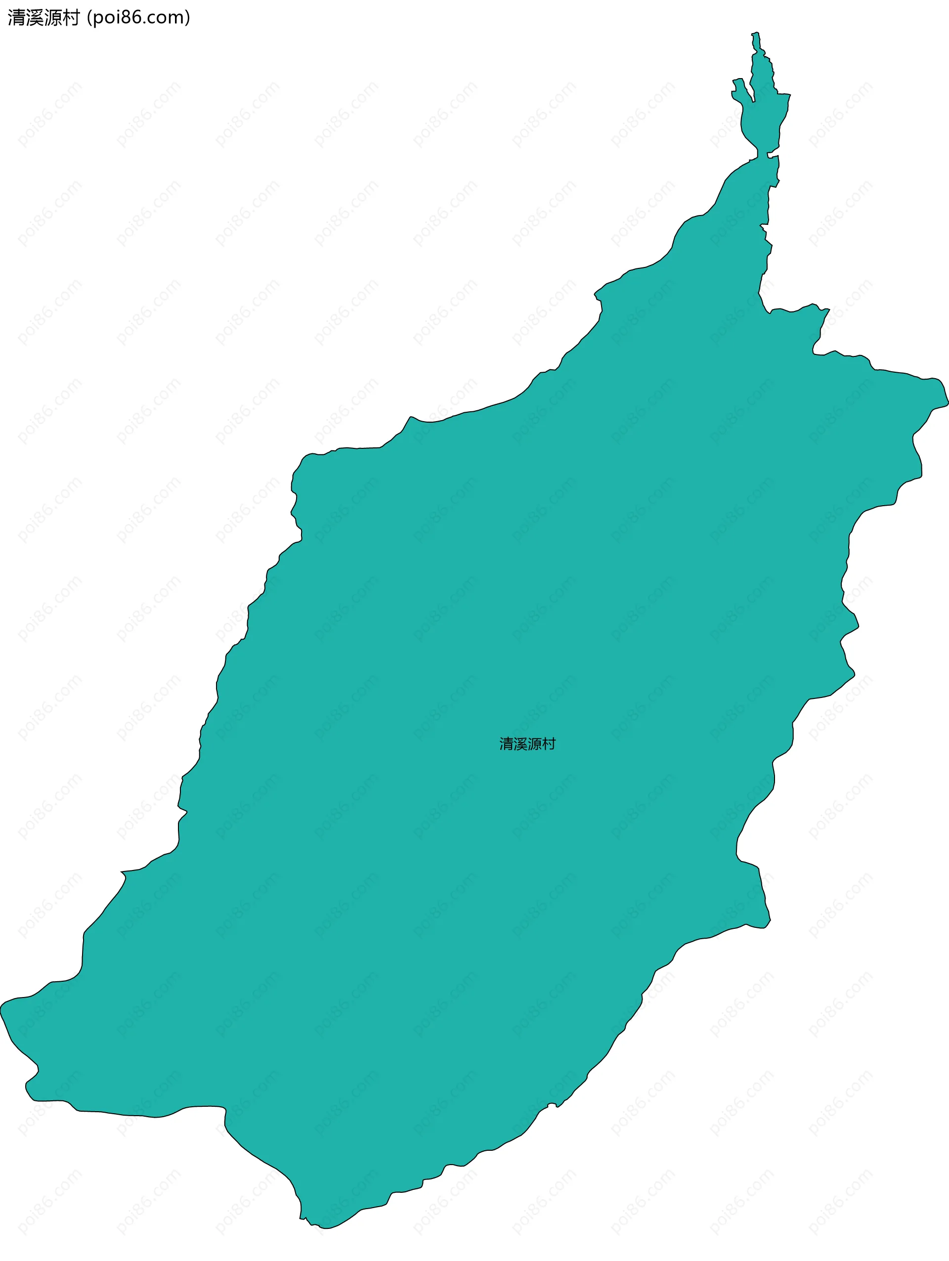 清溪源村边界地图
