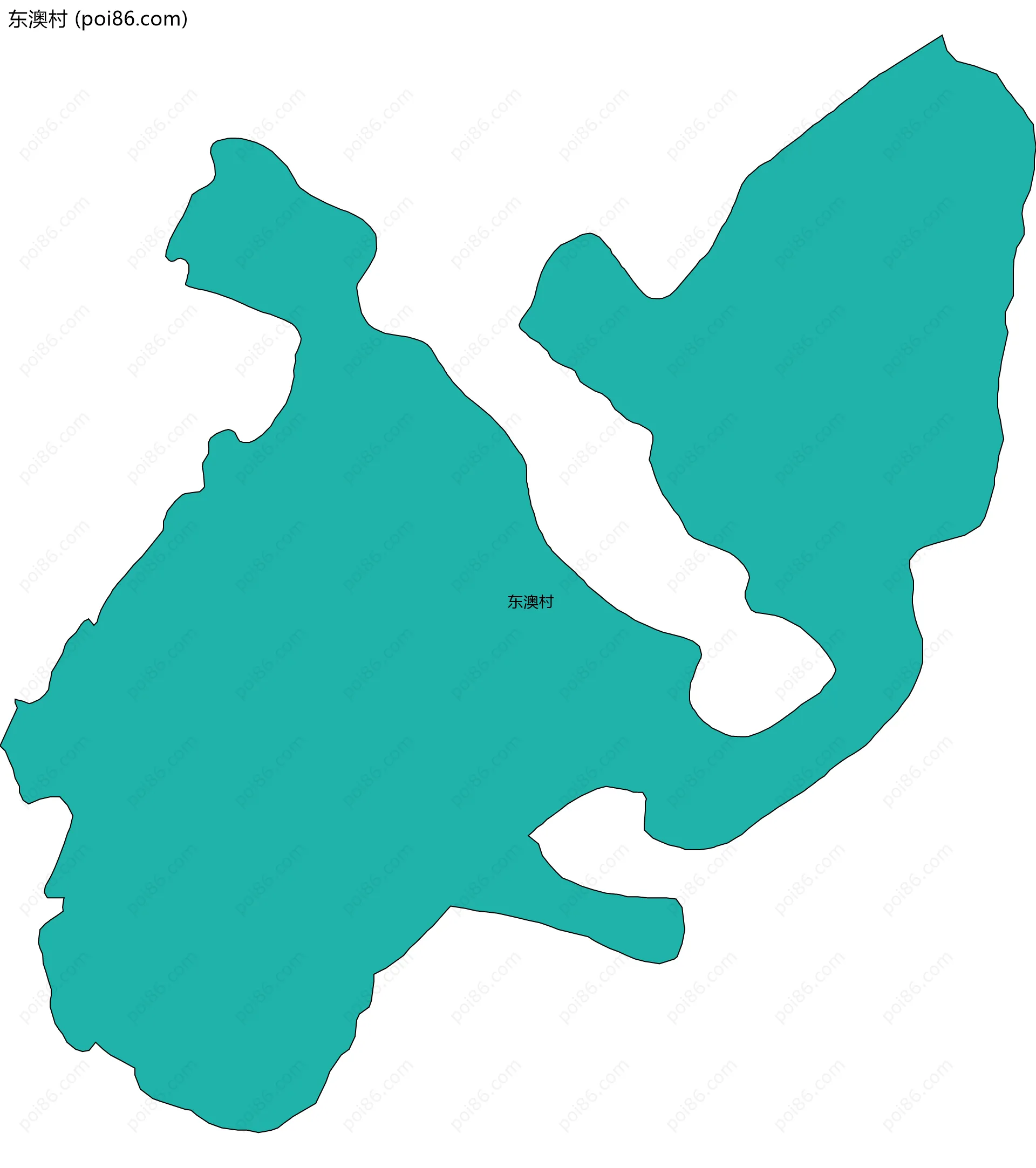 东澳村边界地图
