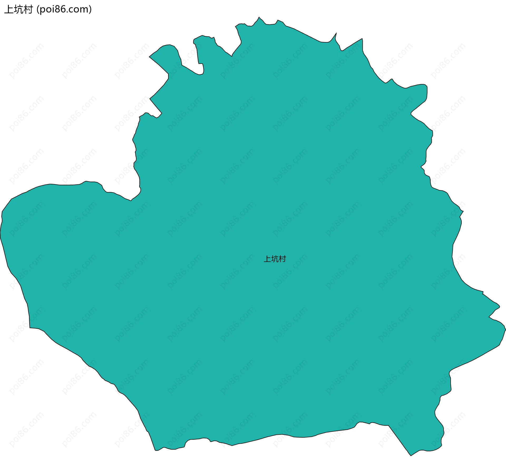 上坑村边界地图