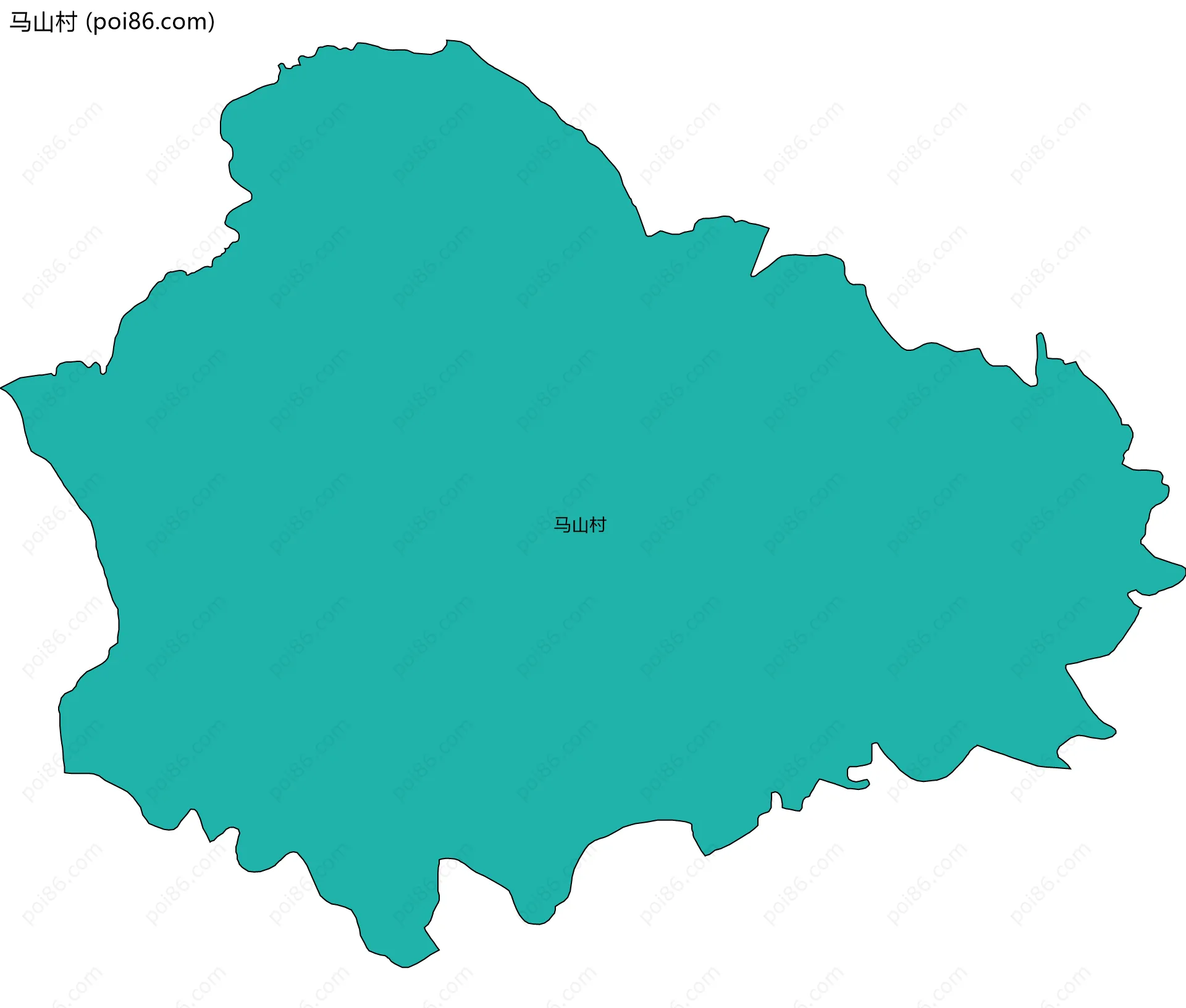 马山村边界地图