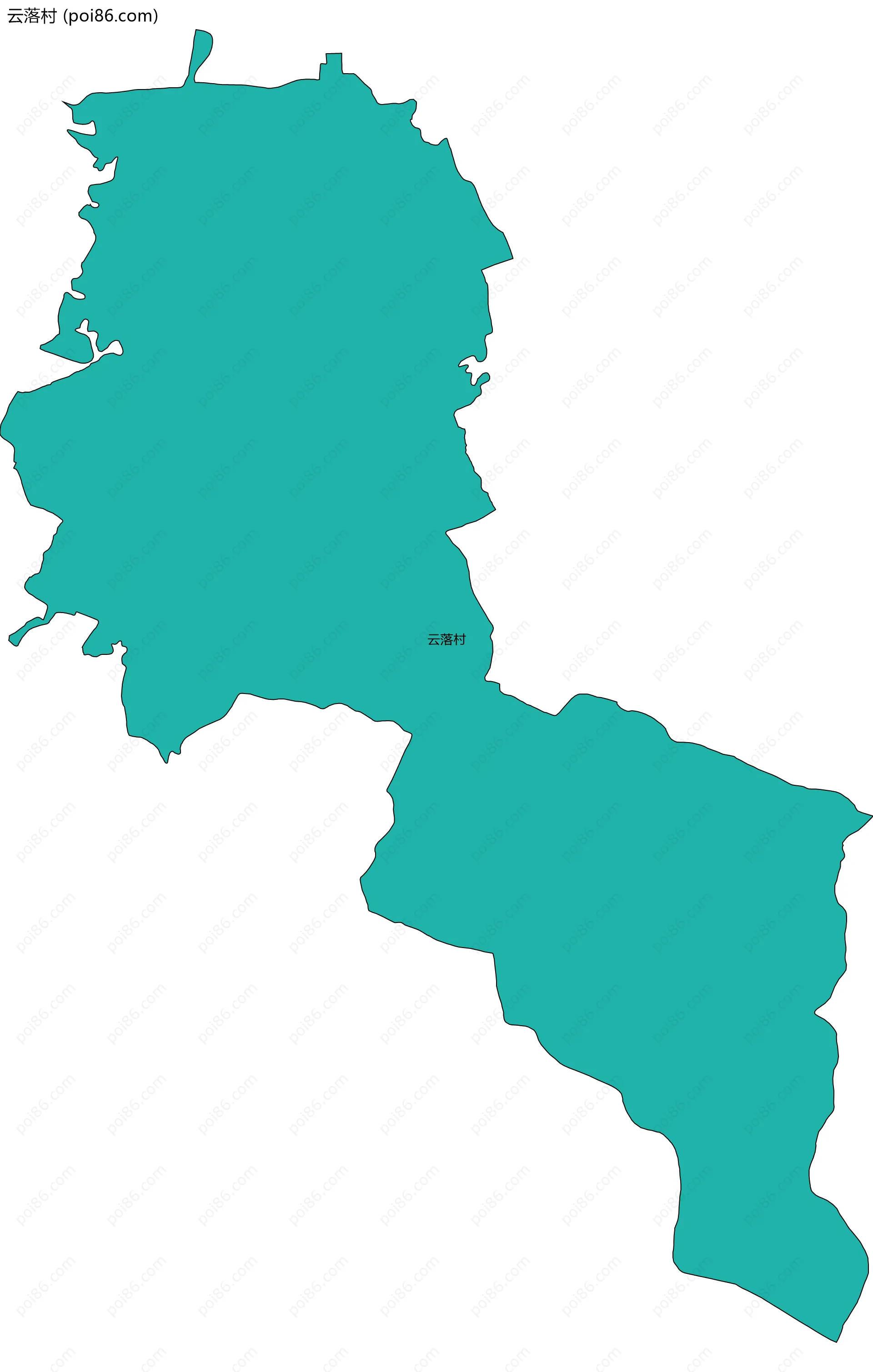 云落村边界地图