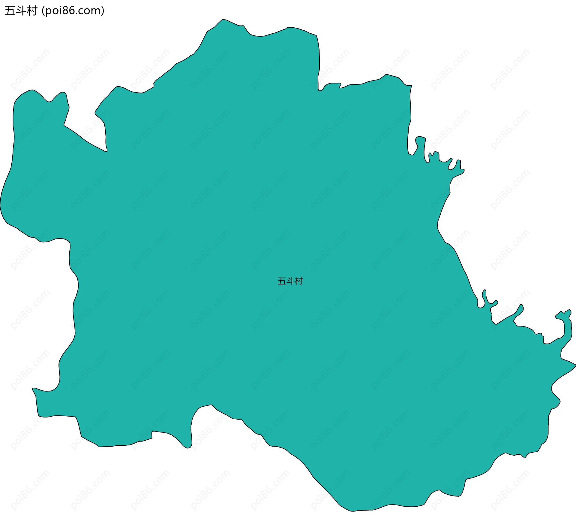 五斗村边界地图