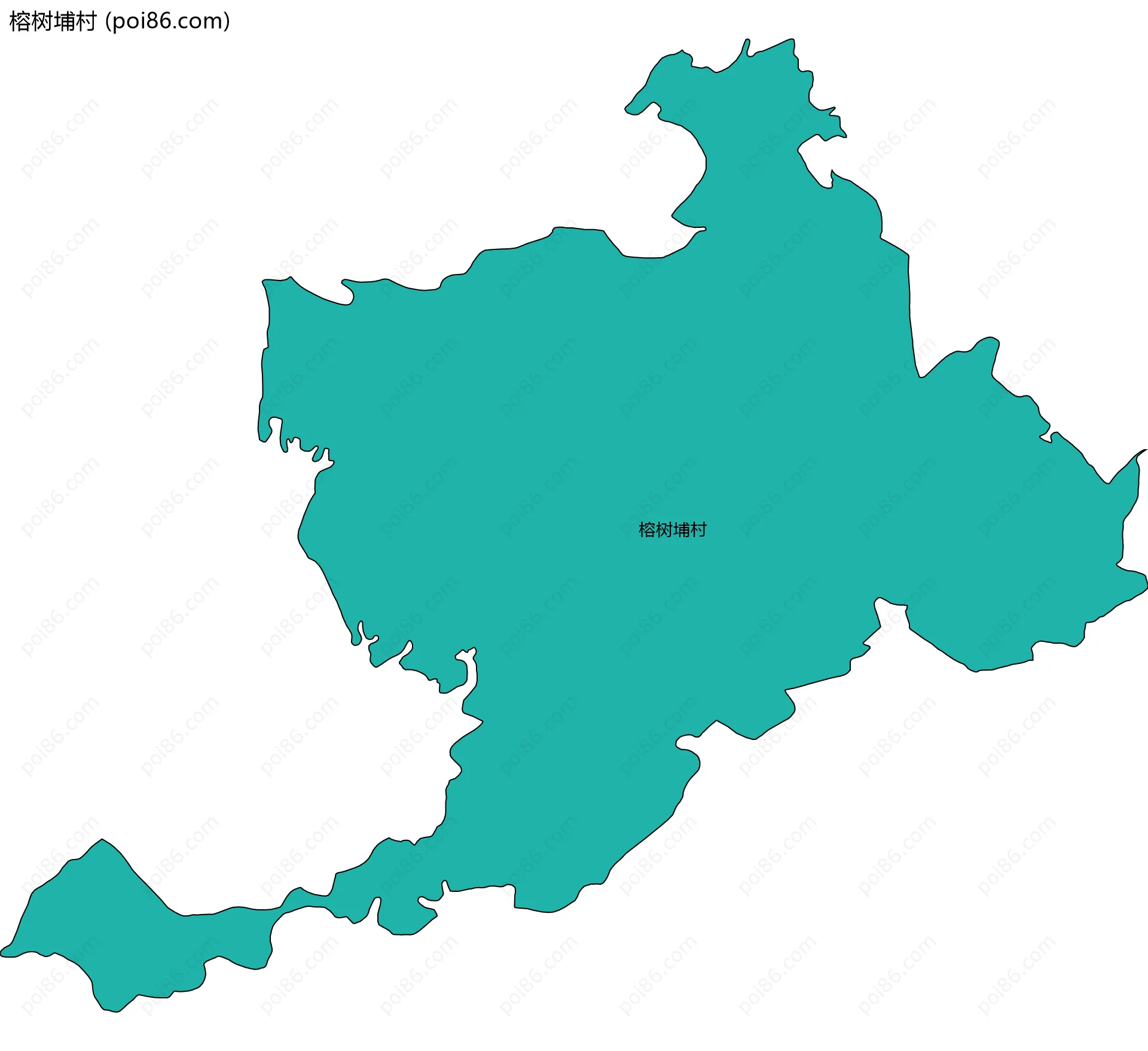 榕树埔村边界地图